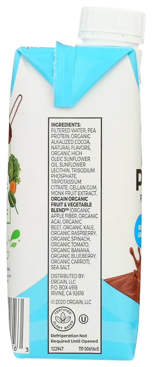 ORGAIN Organic Creamy Chocolate Fudge Drink, 11 FZ