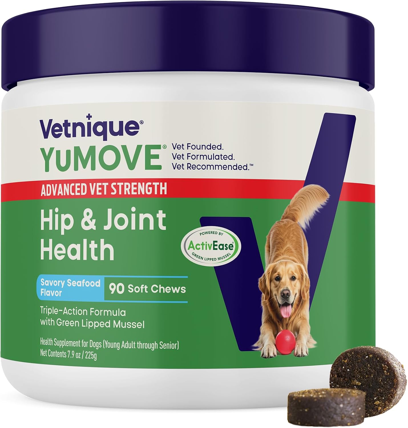 YuMOVE Adult Dog Hip & Joint Supplement Chews Green Lipped Mussel 300ct
