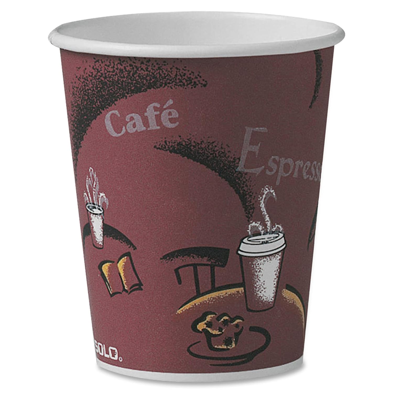 Solo 412SIN-0041 12 oz Bistro SSP Paper Hot Cup (Case of 1000)