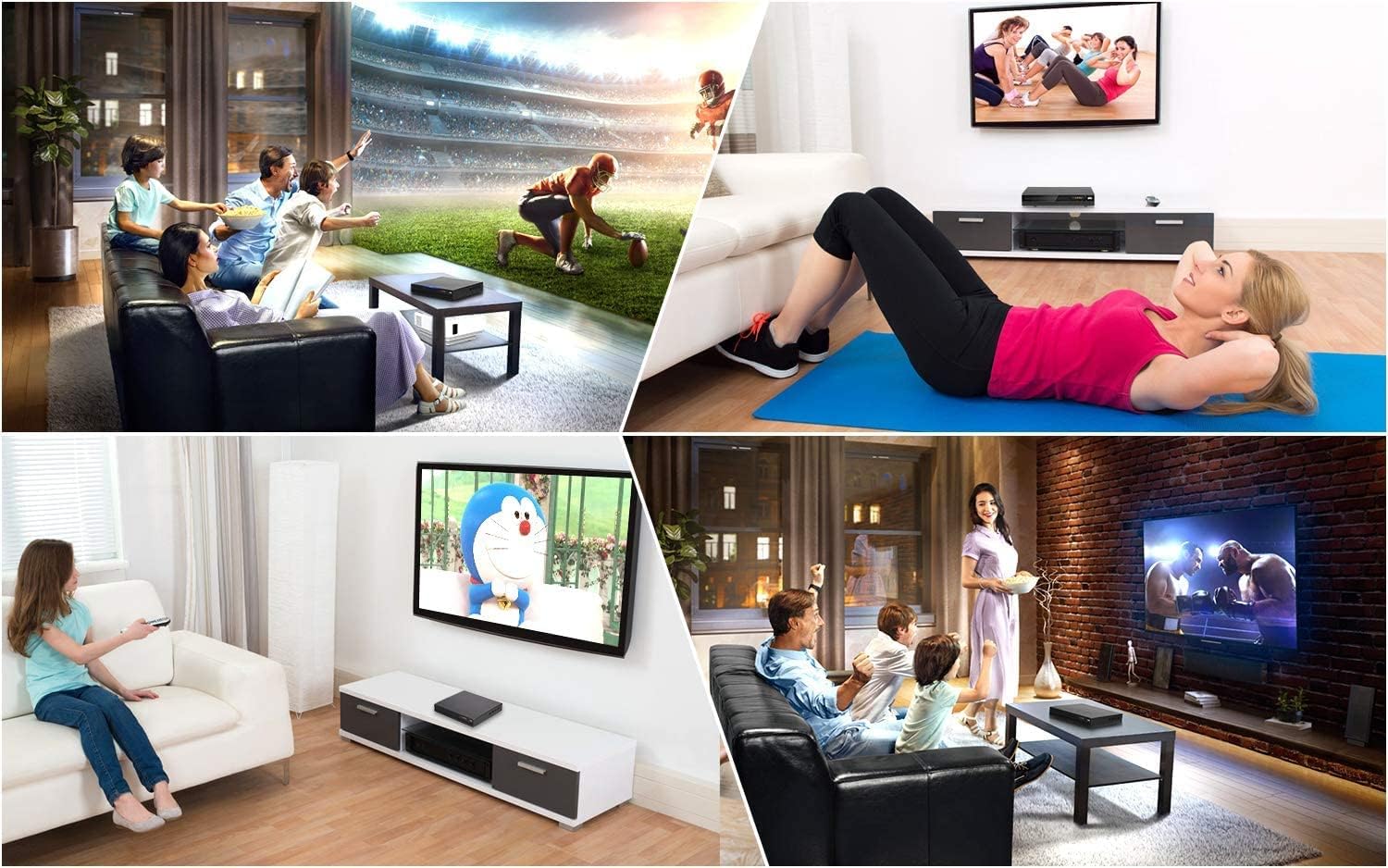 HD DVD Player, CD Players for Home, DVD Players for TV, HDMI and RCA Cable Included, Up-Convert to HD 1080p, All Region, Breakpoint Memory