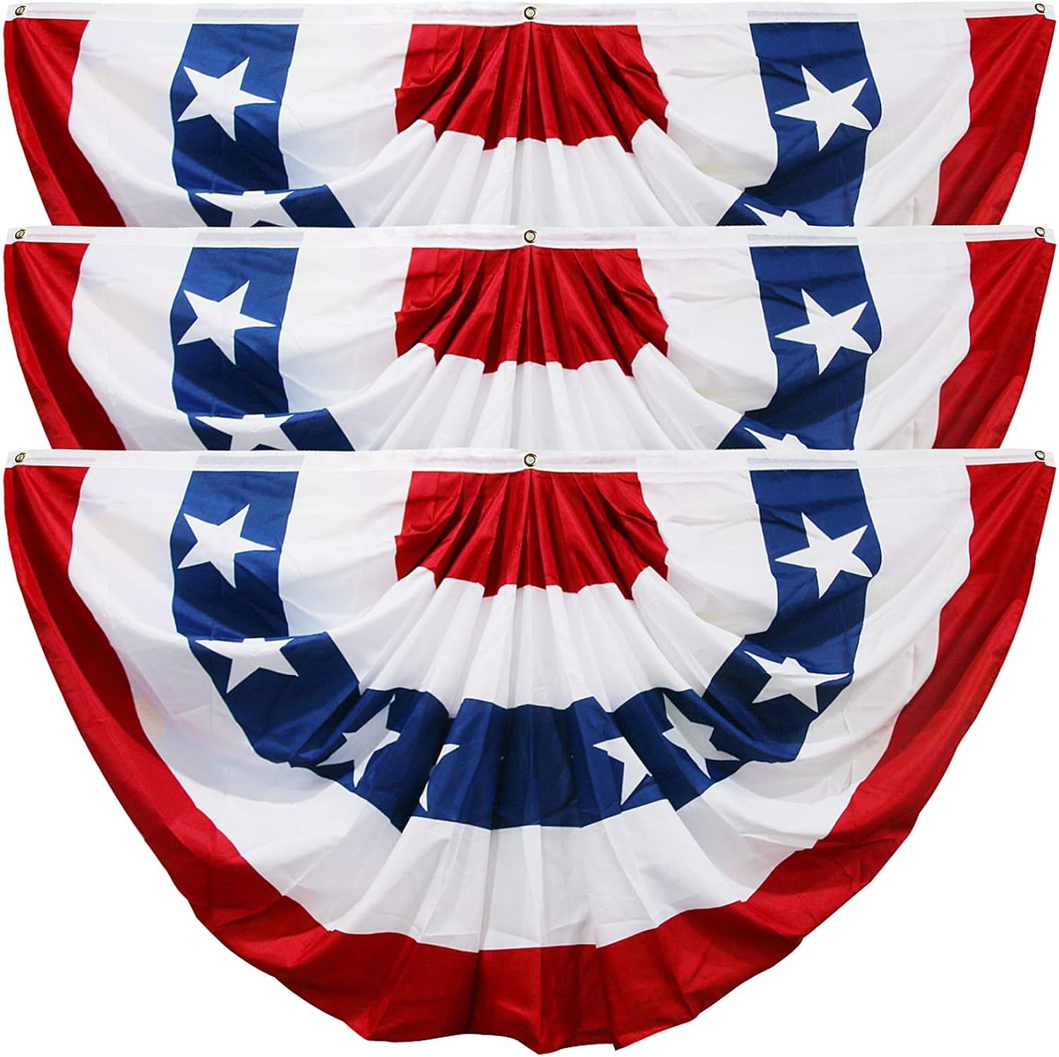 HOOSUN 4th Of July Decorations, American Flag Bunting for Outside, 3x6 Ft Fourth of July Bunting Patriotic Memorial Day Decor