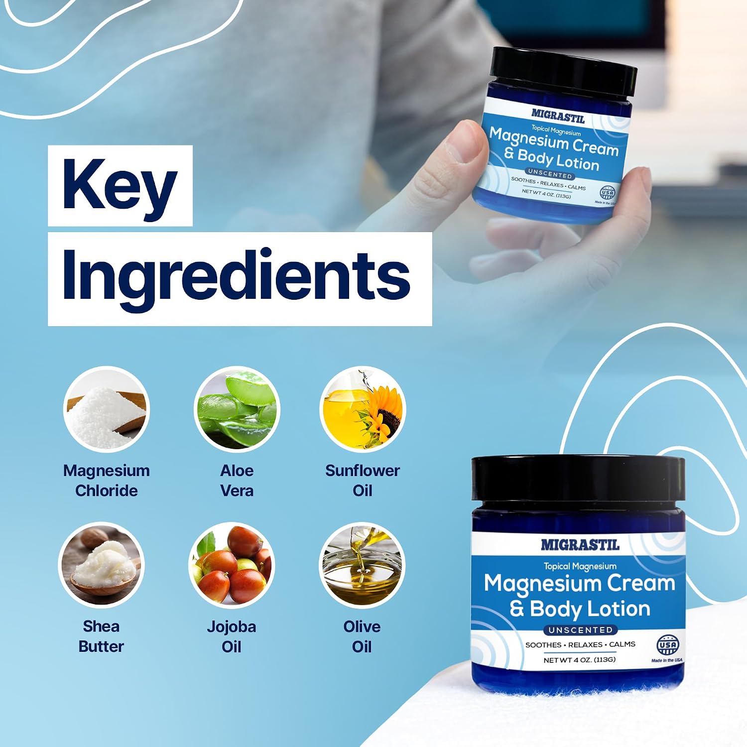 Topical Magnesium Cream & Lavender Magnesium Cream Bundle