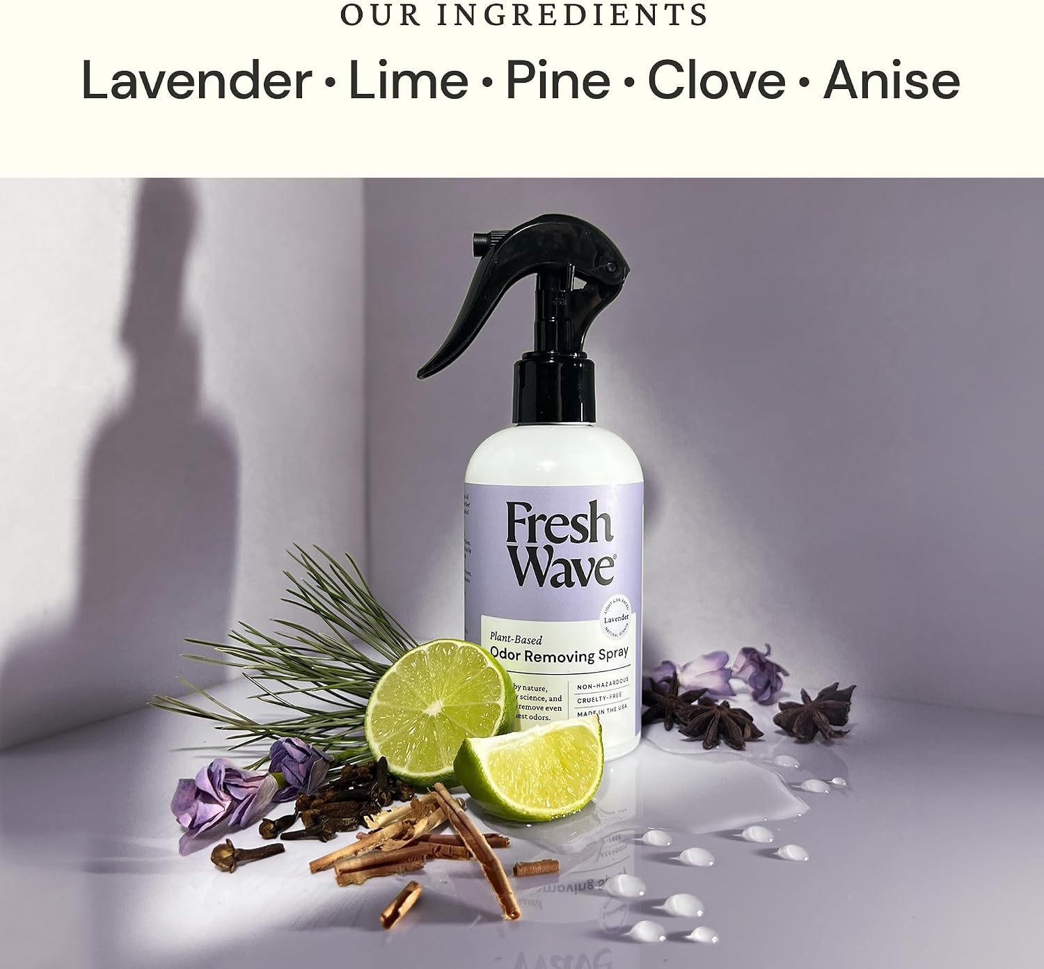 Fresh Wave Original Room and Fabric Air Freshener Spray, 2-Pk, 8 oz | Plant-based formula, Pet-safe and people-safe, Fabric and room deodorizer , For upholstery, carpets, shoes, and pet bedding