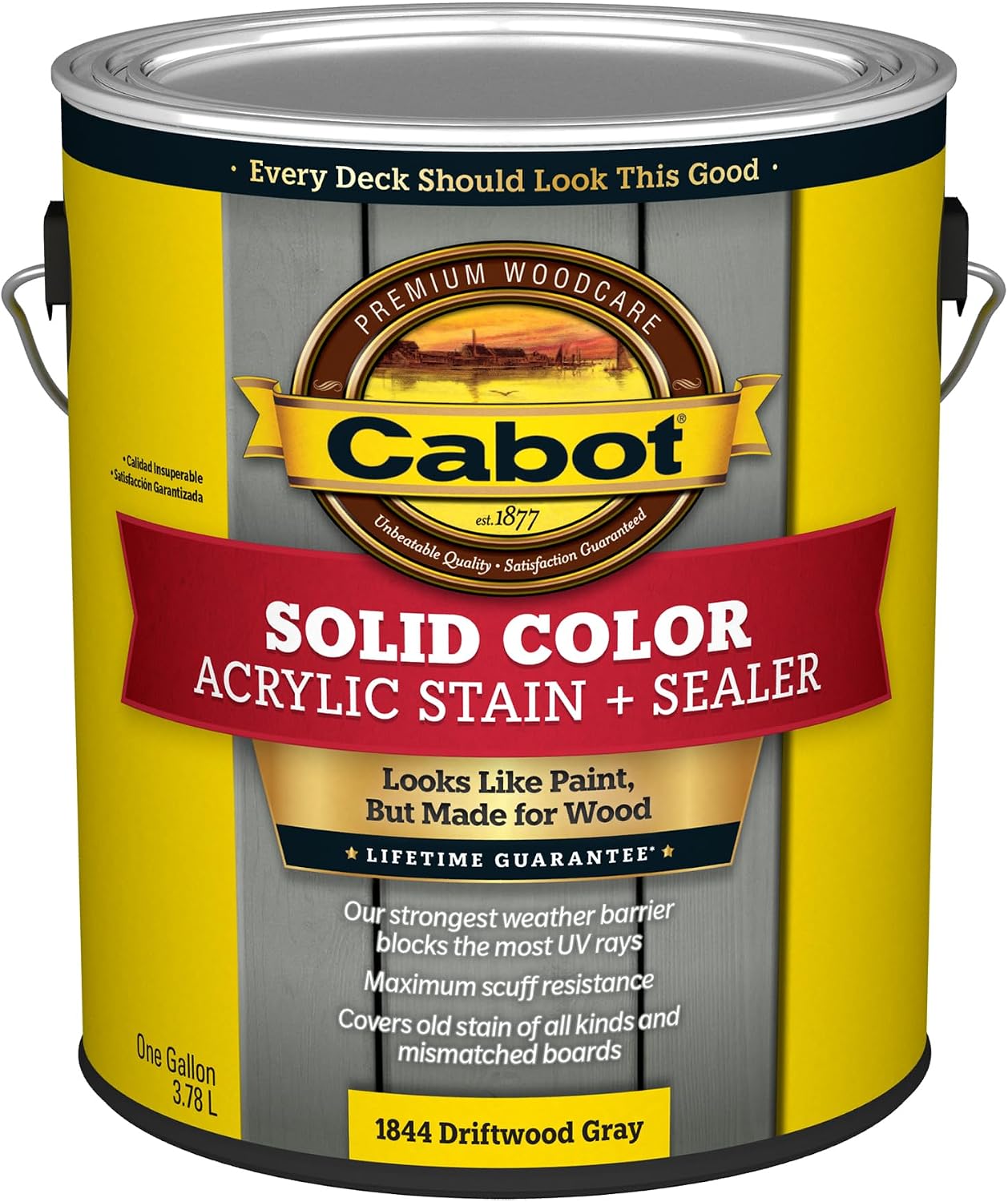 Cabot 140.0003005.007 Wood Toned Deck & Siding Stain, Pacific Redwood