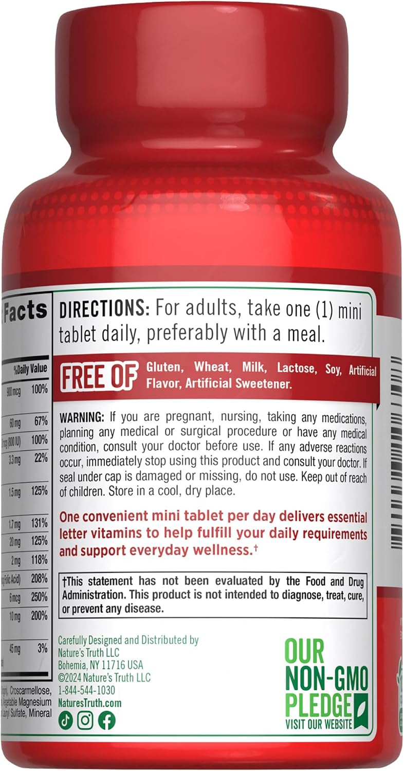 Nature's Truth One Daily Multivitamin for Men and Women | 365 Mini Tablets