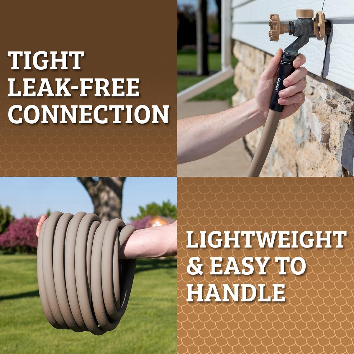 Flexzilla Garden Hose 5/8 in. x 50 ft., Lightweight All-Weather Water Hose, Durable and Flexible, Leak-Free Connections