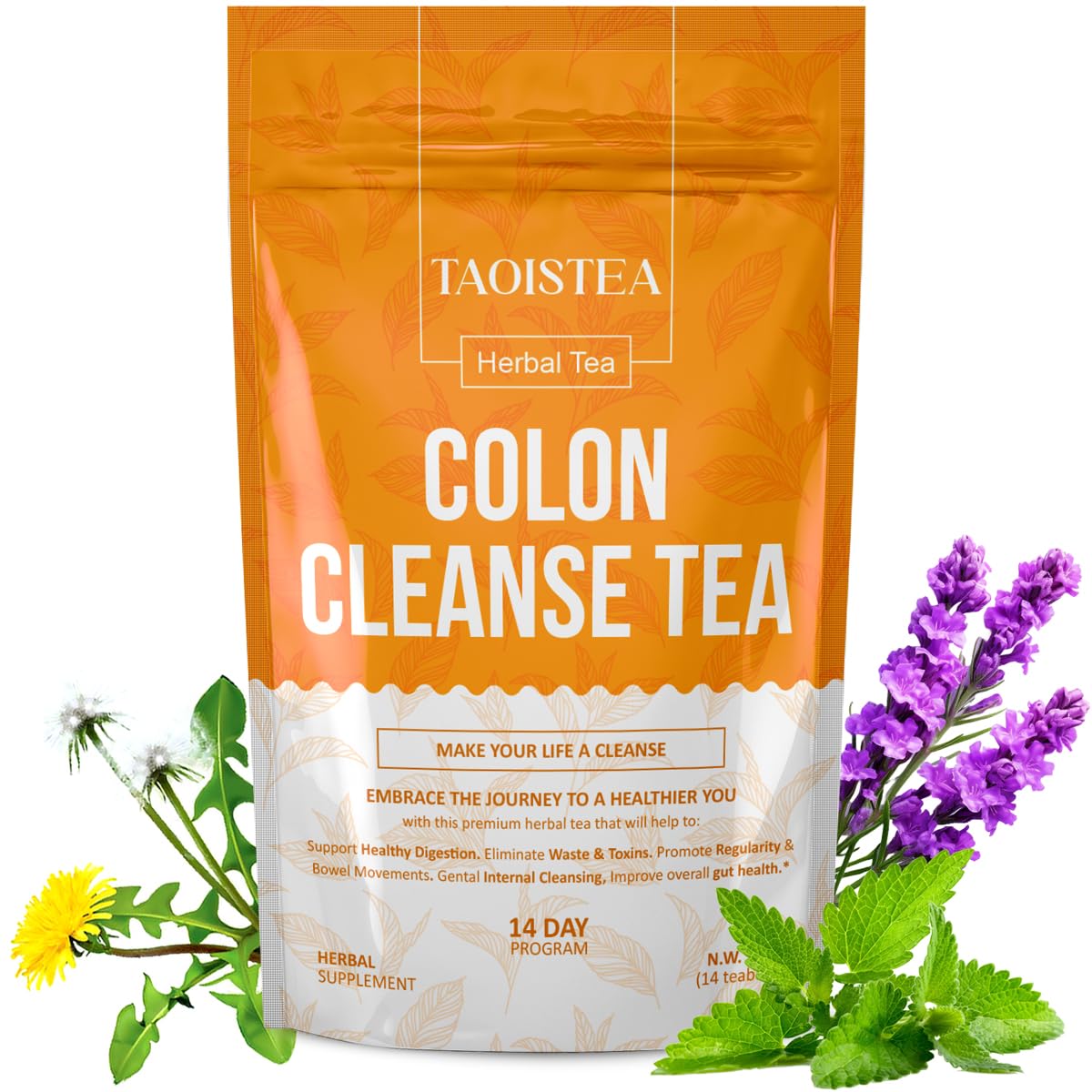 TAOISTEA 14 Day Detox Tea for Weight Loss, Body Cleanse, Metabolism Boost - Morning Boost and Night Cleanse Teas