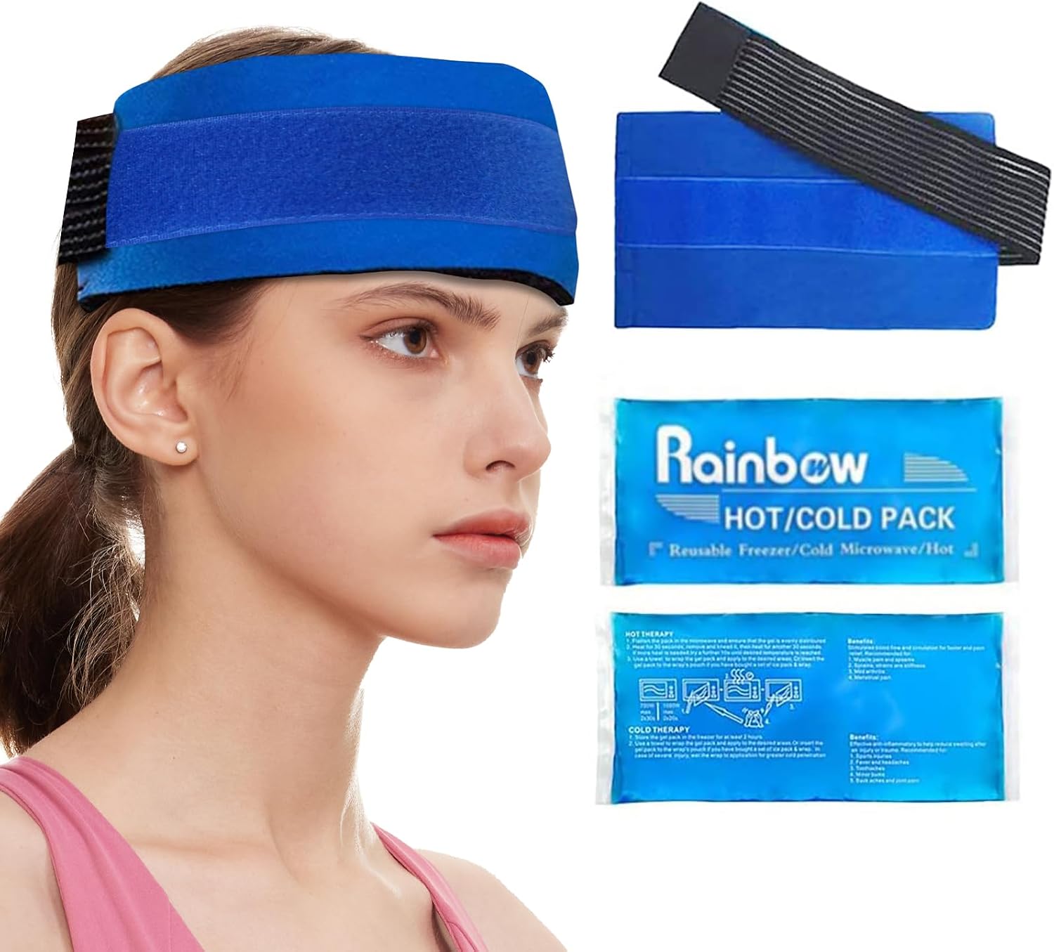 Soft Ice Packs Reusable Gel Pack 2, Hot and Cold Gel Ice Packs for Injuries, Headaches, Joint Pain Relief, Comfort Ice Pack Flexible Therapy on Neck, Ankle, Knee, Leg, Shoulder, Elbow, Wrist, Feet