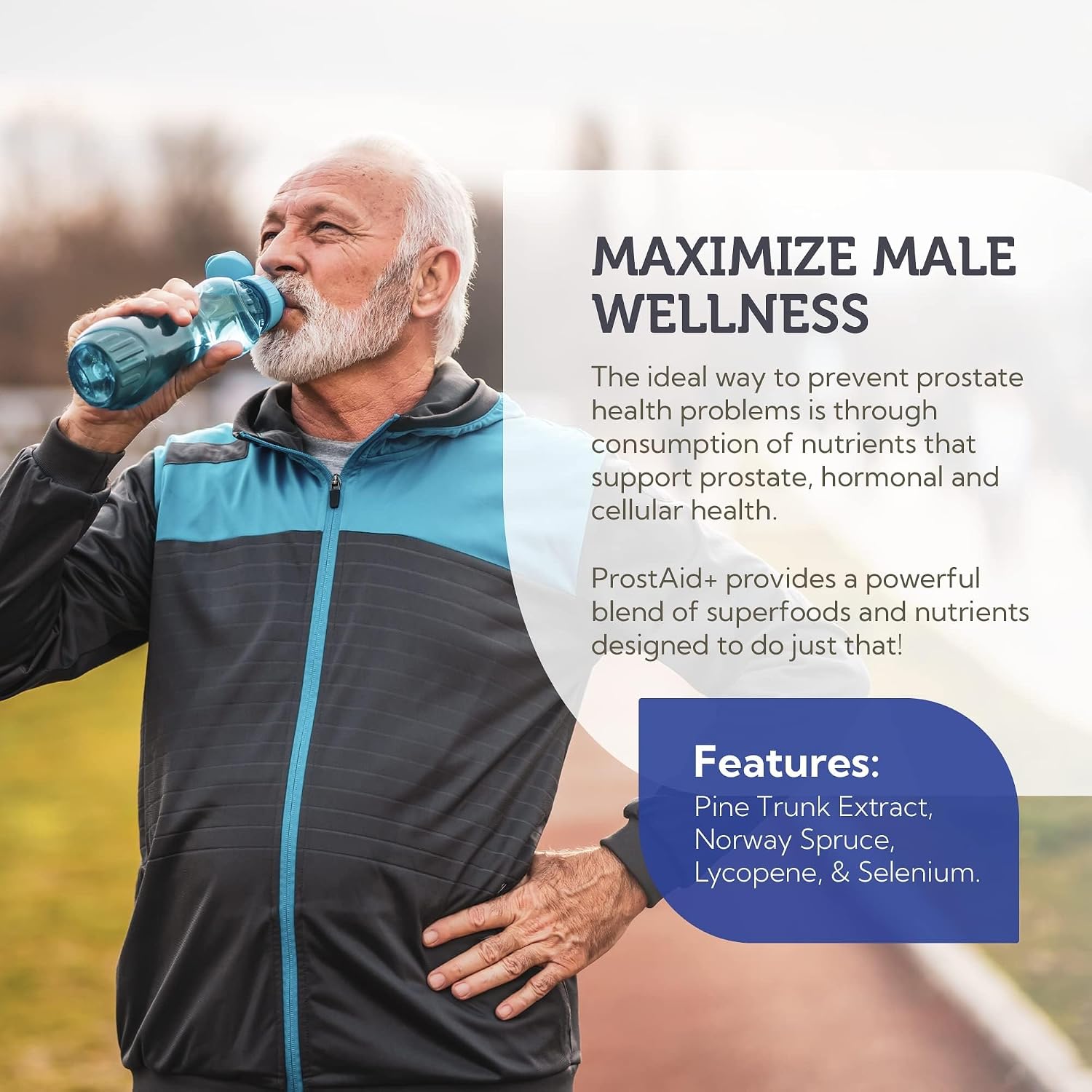 Zahler ProstAid+ Prostate Supplements for Men with Lycopene & Norway Spruce for Urine Flow, Prostate Support - Made in USA
