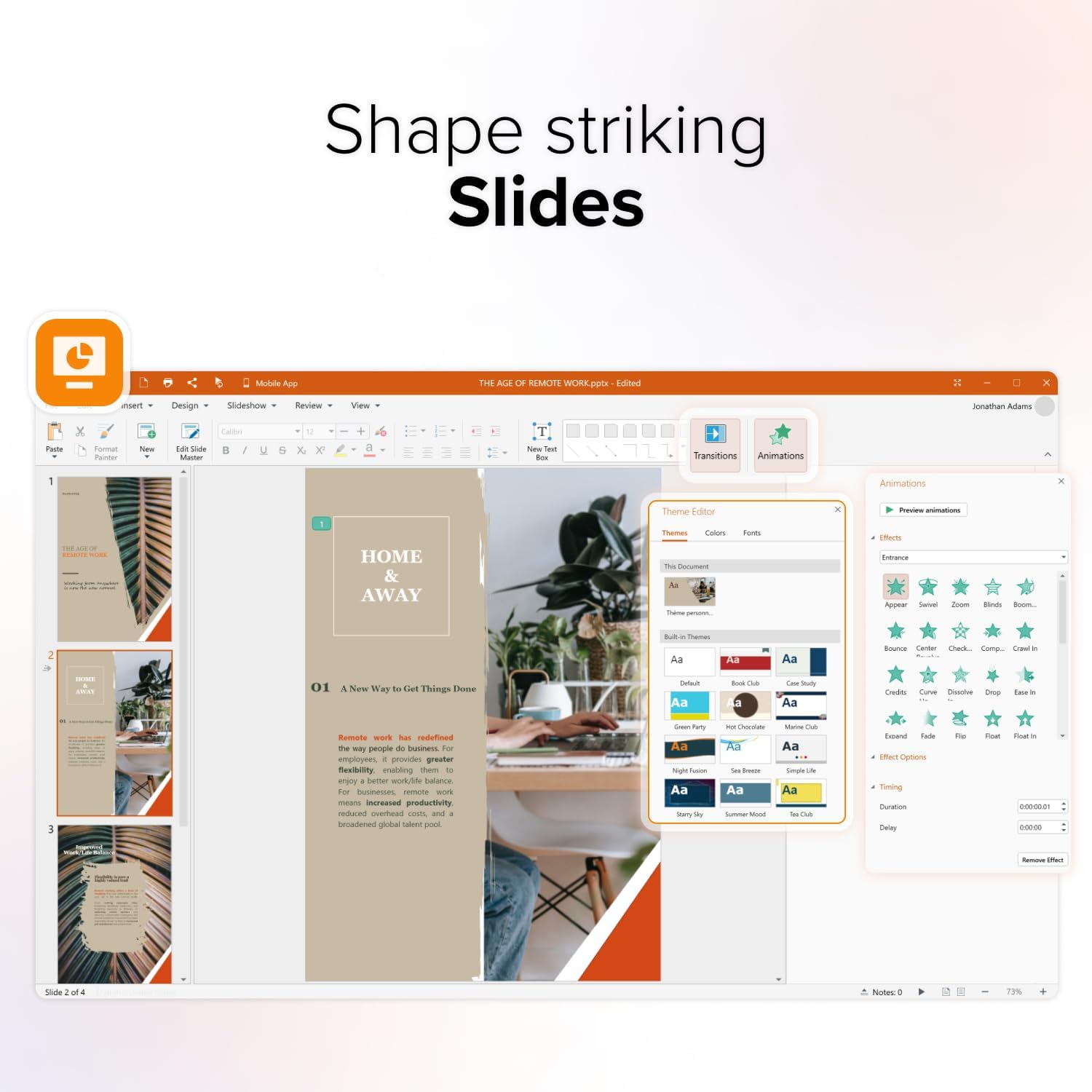 MobiOffice Lifetime 4-in-1 Productivity Suite for Windows | Lifetime License | Includes Word Processor, Spreadsheet, Presentation