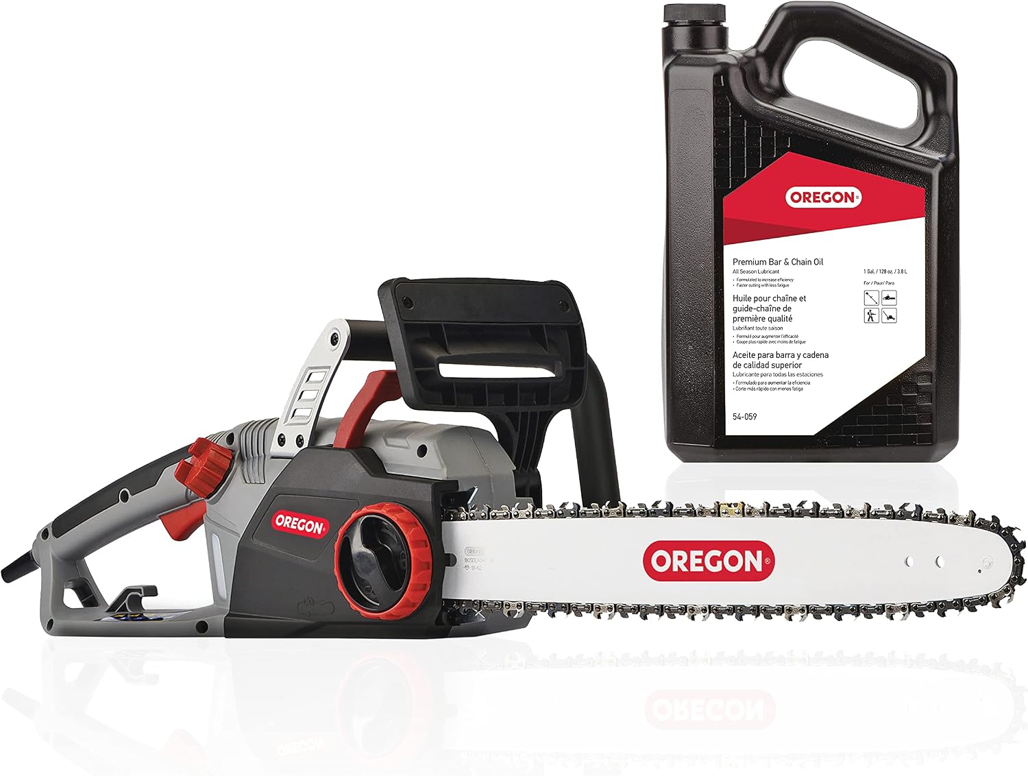 Oregon CS1500 Self-Sharpening Electric Chain Saw | Powerful, 15 Amp, Low Kickback, Self-Sharpening Integrated PowerSharp Chain, Automatic Oiler