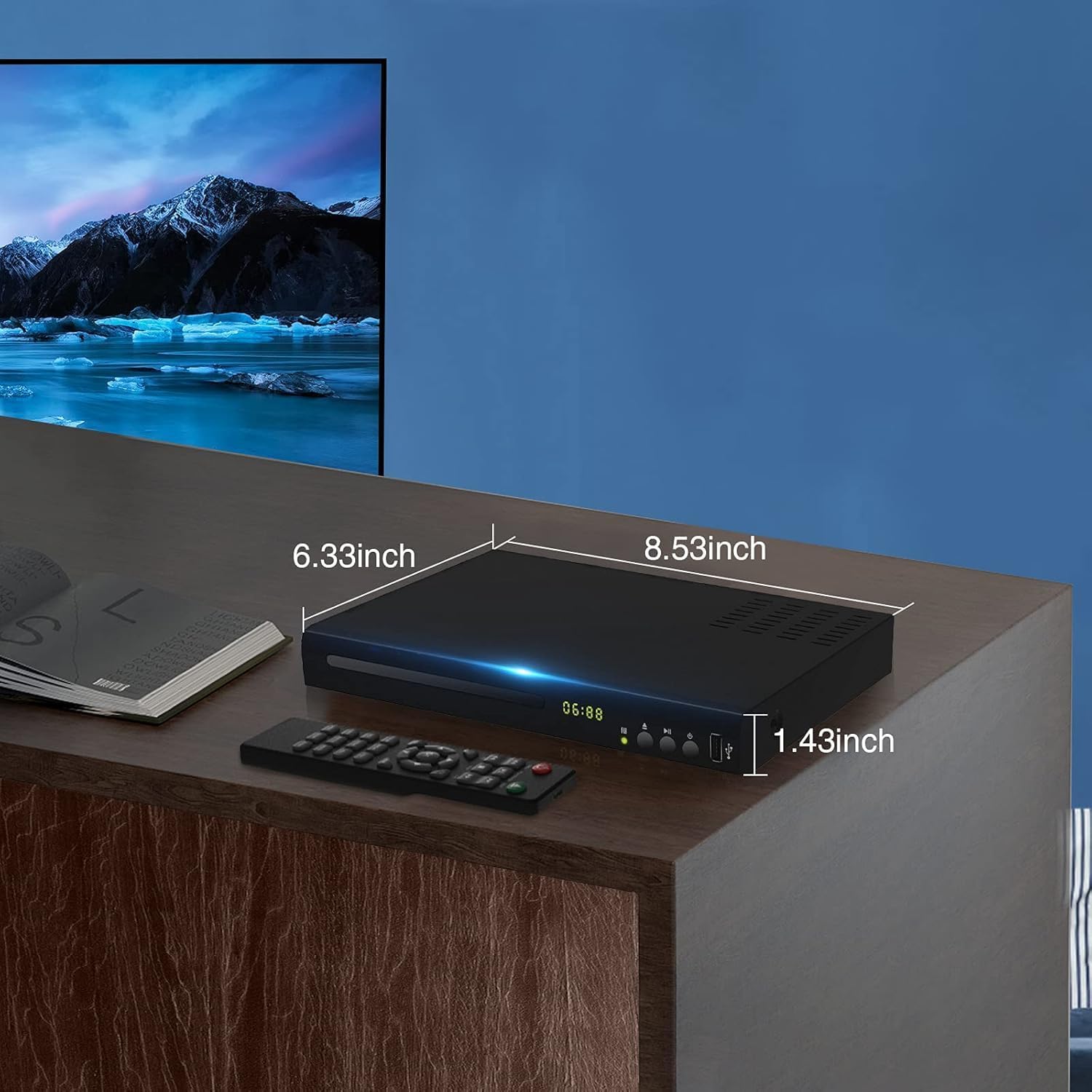 Blu Ray DVD Player, 1080P Home Theater Disc System, Play All DVDs and Region A 1 Blu-Rays