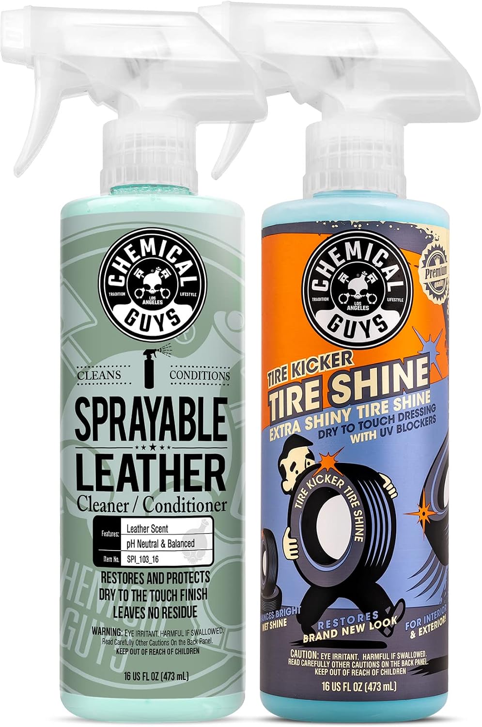Chemical Guys, Sprayable Leather Cleaner & Conditioner in One Spray, 16 oz | One-step spray cleans and nourishes leather, vinyl and faux on seats, furniture and apparel, dirt lifts away