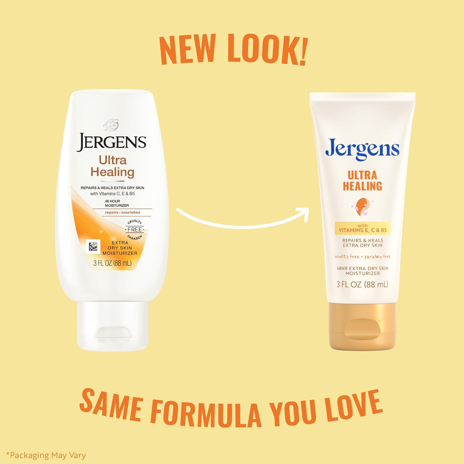 Jergens Ultra Healing Dry Skin Lotion, Hand and Body Moisturizer for Quick Absorption into Extra Dry Skin with Hydralucence Blend, Vitamins C, E and B5, White, 32oz