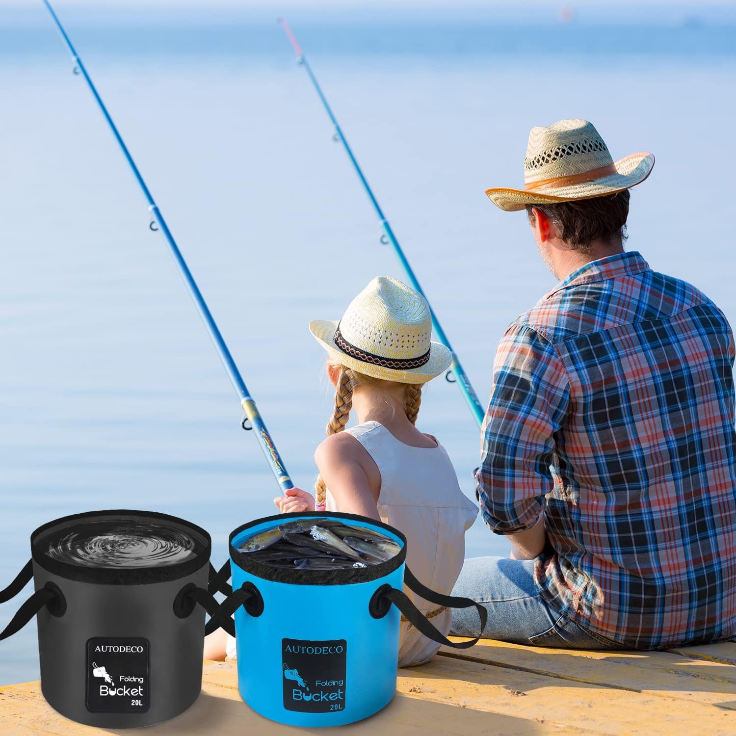 Collapsible Bucket 5 Gallon Container Folding Water Bucket Portable Wash Basin 20L
