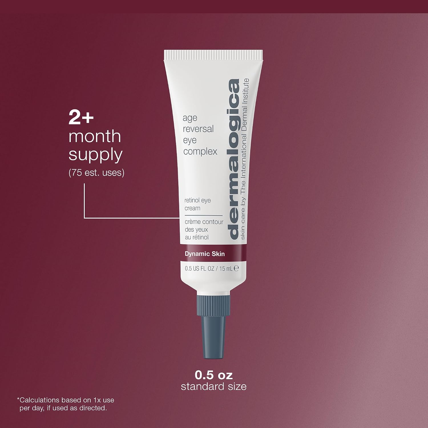 Dermalogica Age Reversal Eye Complex, 0.5 Fl Oz | Anti-Aging Retinol Eye Cream, Targets Signs of Skin Aging, Reduces Wrinkles, Reduces Dark Circles