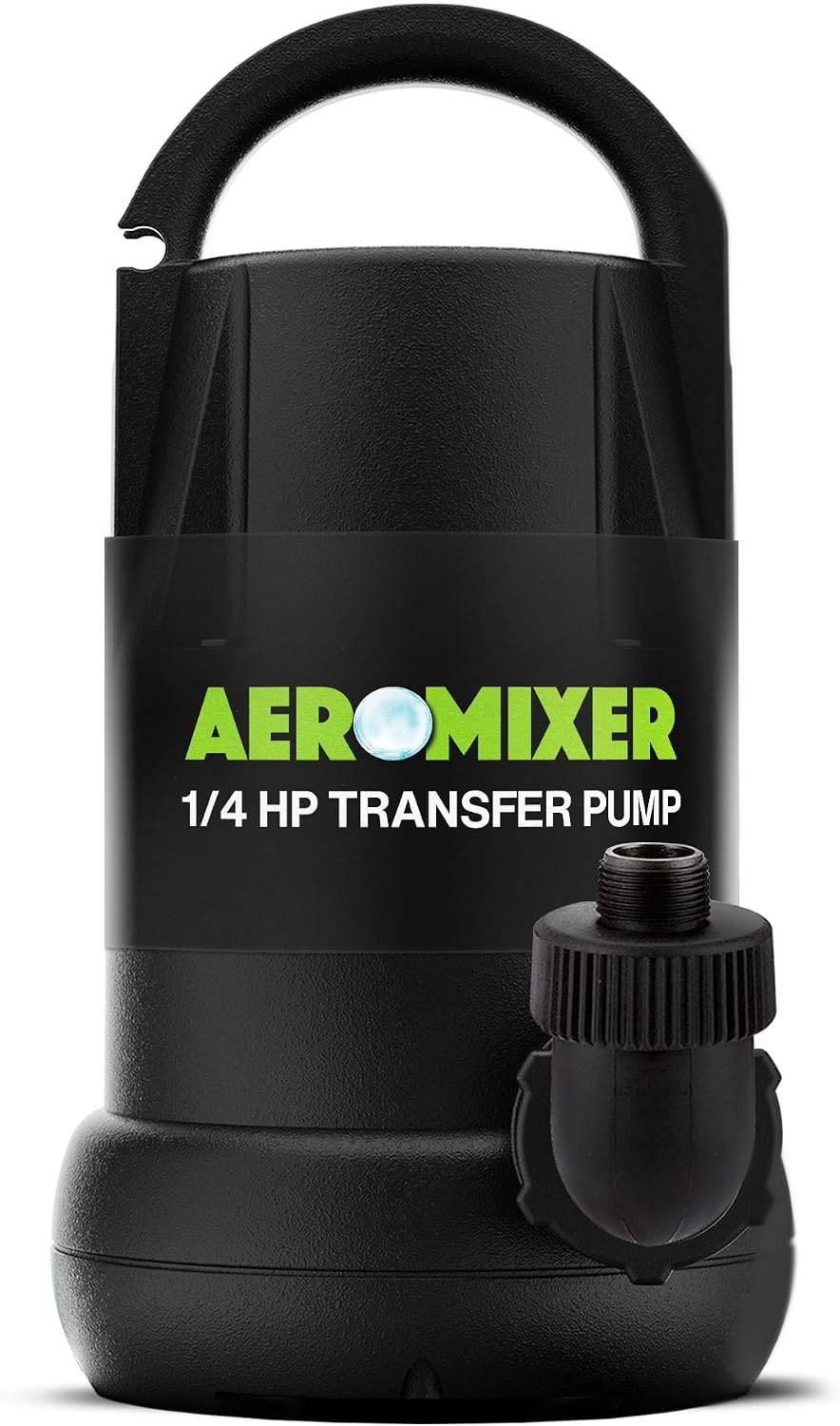 Aeromixer 1/4 HP Transfer Pump - Submersible Water Pumps, Sump Pump for Pool Draining, Portable Electric Garden Utility Pumps 2240 GPH, Heavy Duty Outdoor Water Flow System for Farming and Gardening