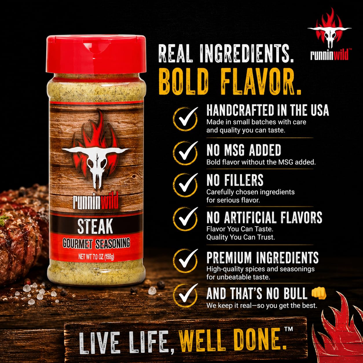 Gourmet Honey BBQ Rub & Seasoning – Delicious Sweet & Smoky Flavor for Pork, Chicken, Ribs & Salmon | Premium BBQ Dry Rub | Runnin’ Wild Foods