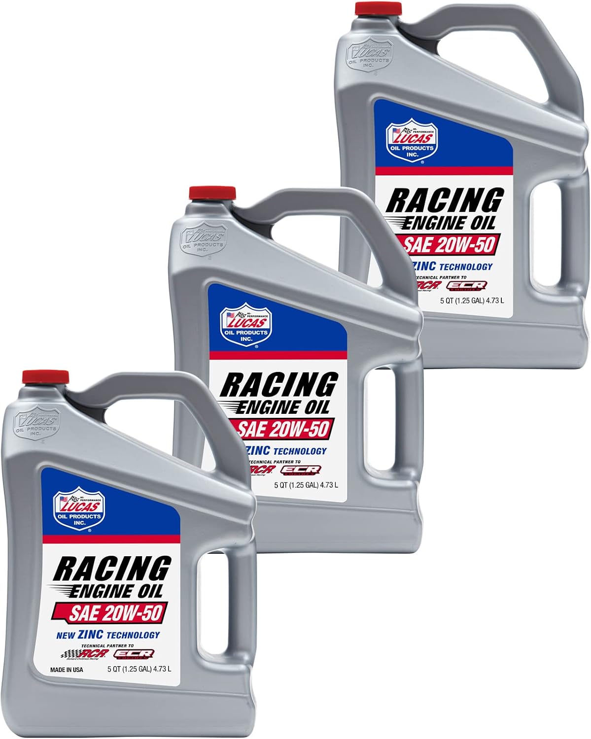 Lucas Oil SAE 20W-50 Racing Engine Oil, 5 Quart (Pack of 1)
