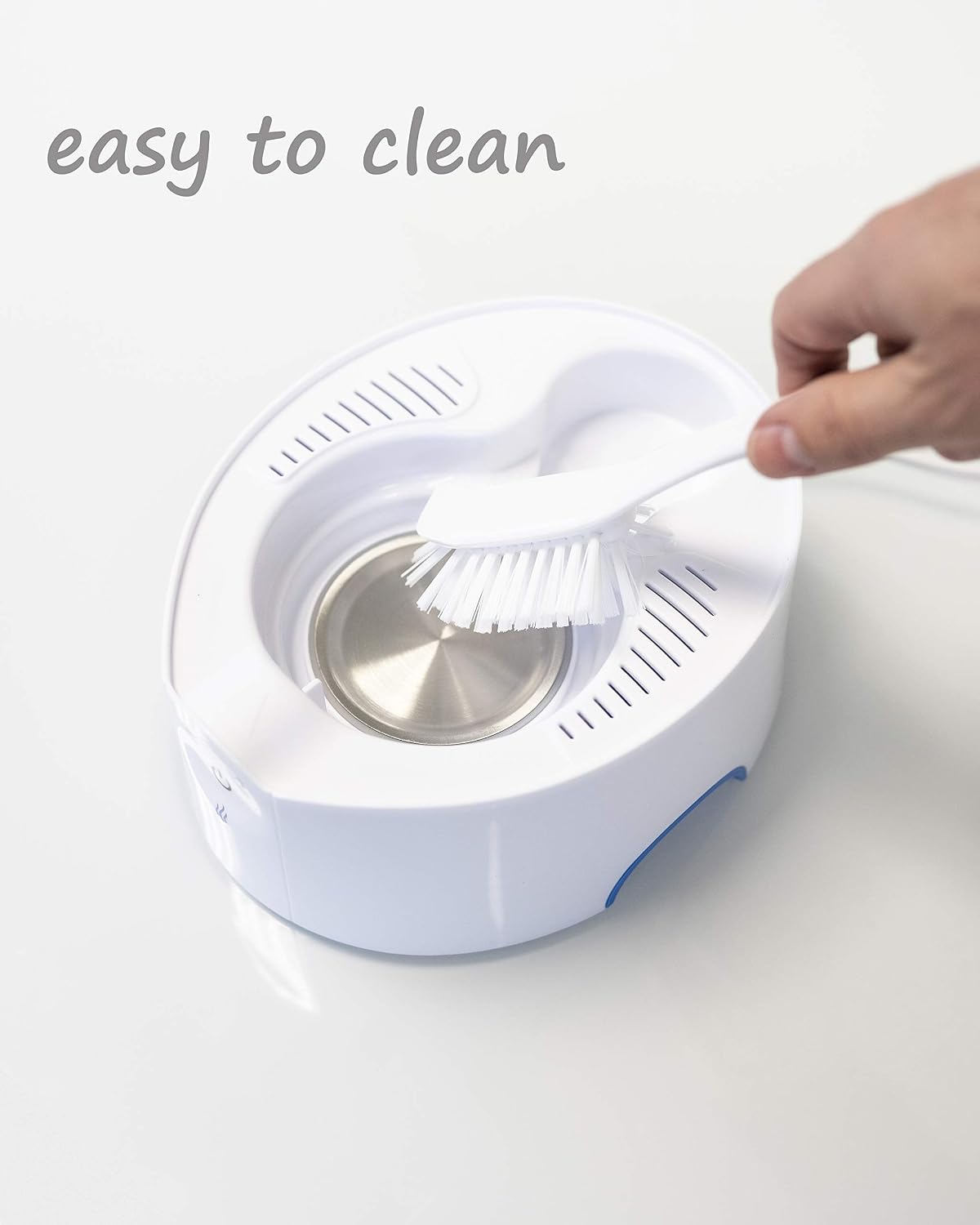 Crane Steam Inhaler & Warm Mist Humidifier, 0.5 Gallon, Humidifier FSA Eligible, Blue & White, Ideal Humidifiers for Bedroom, Sinus Inhaler