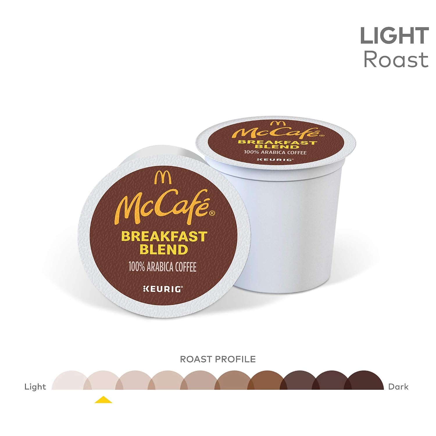 McCafe Breakfast Blend Coffee, Keurig Single Serve Keurig K-Cup Pods, Light Roast, 96 Count (4 Packs of 24)