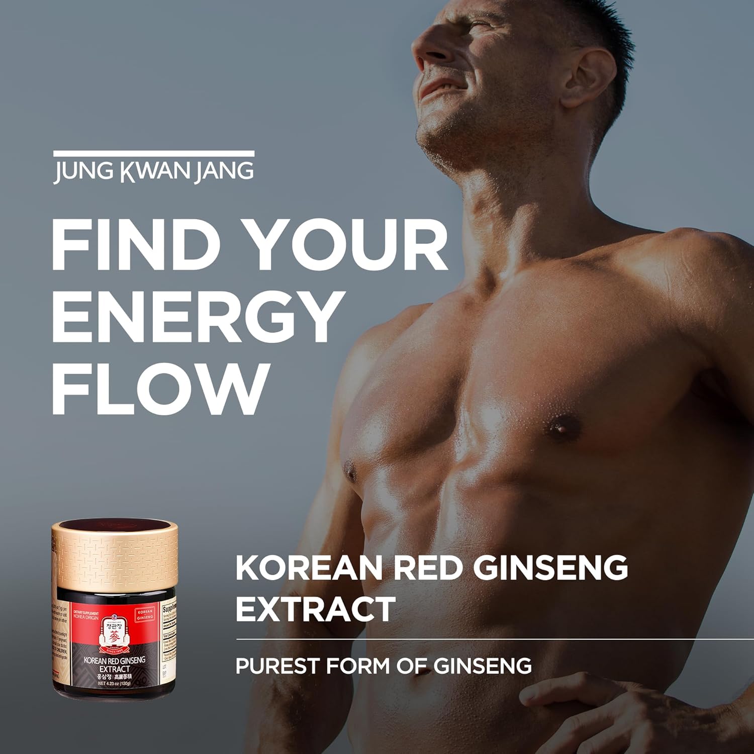 JUNG KWAN JANG Korean Red Panax Ginseng Extract Extra Strength, Energy 240g | Extra Strength, Energy Boost, Boost Immune System, Stamina, Blood Circulation, Memory, Focus, Caffeine Free, Vegan, Non-GMO