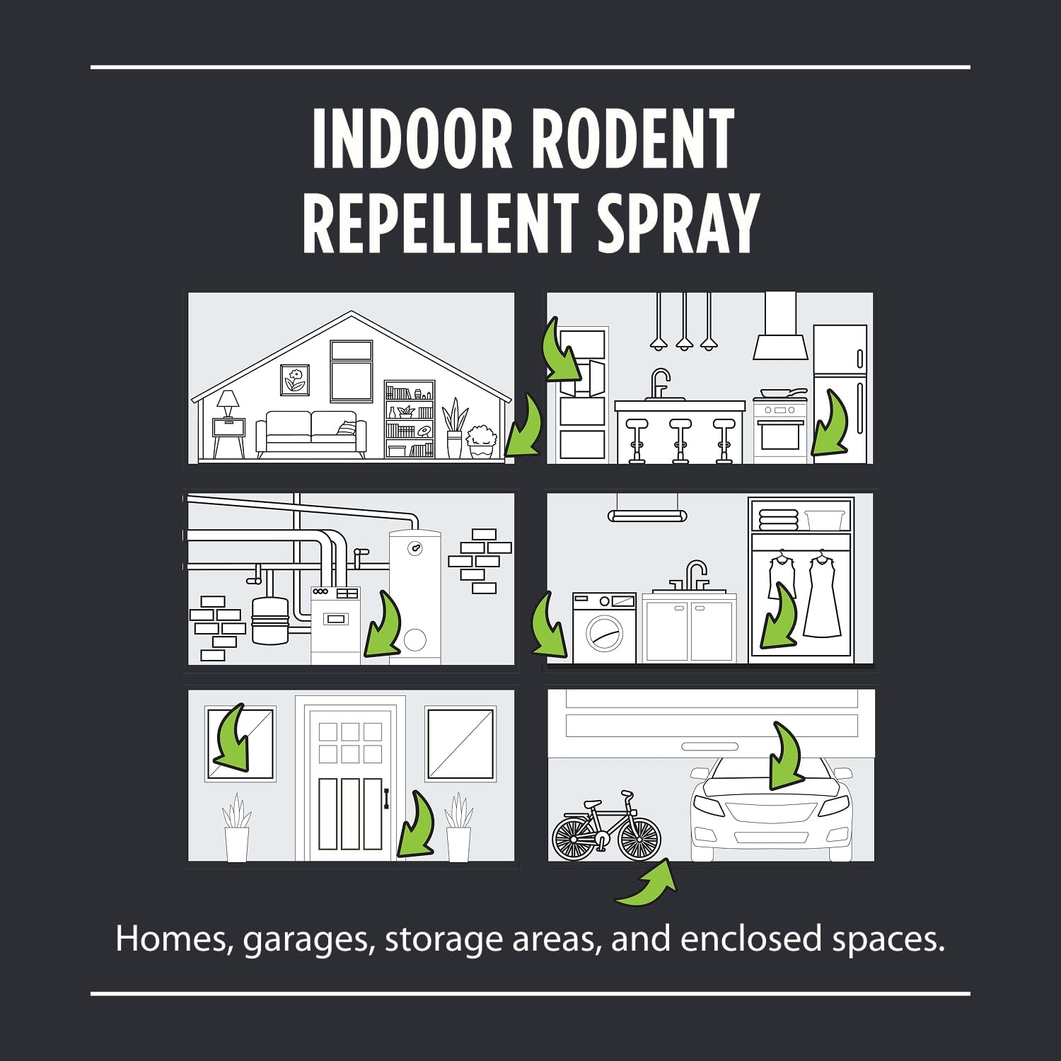 Grandpa Gus's Rodent Repellent Spray, Natural Peppermint Oil, 16 Fl Oz