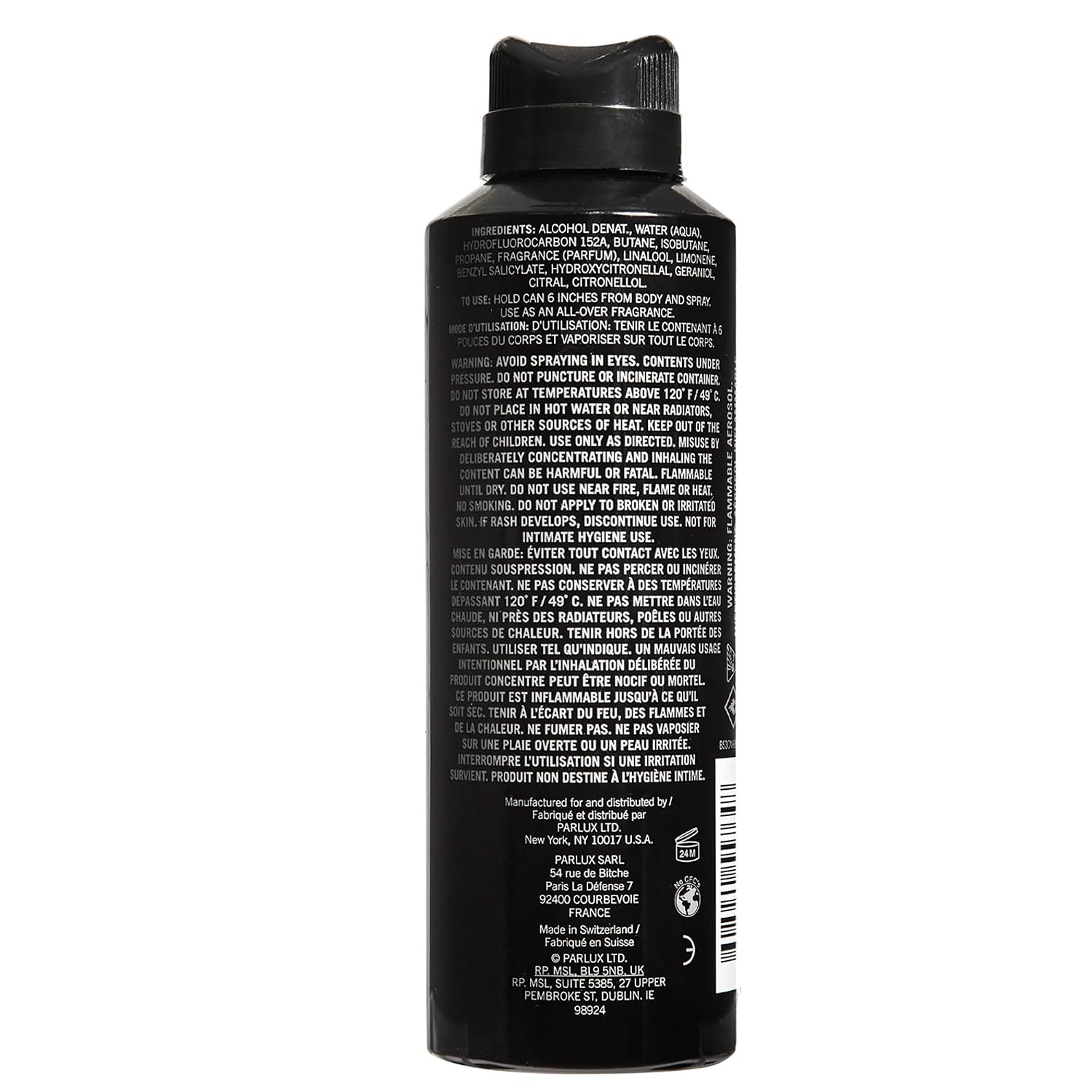 Kenneth Cole Black All Over Body Spray for Men, Aromatic Woody Fragrance, Notes of Watermint, Mandarin, Cedar, and Musk, Long-Lasting Cologne