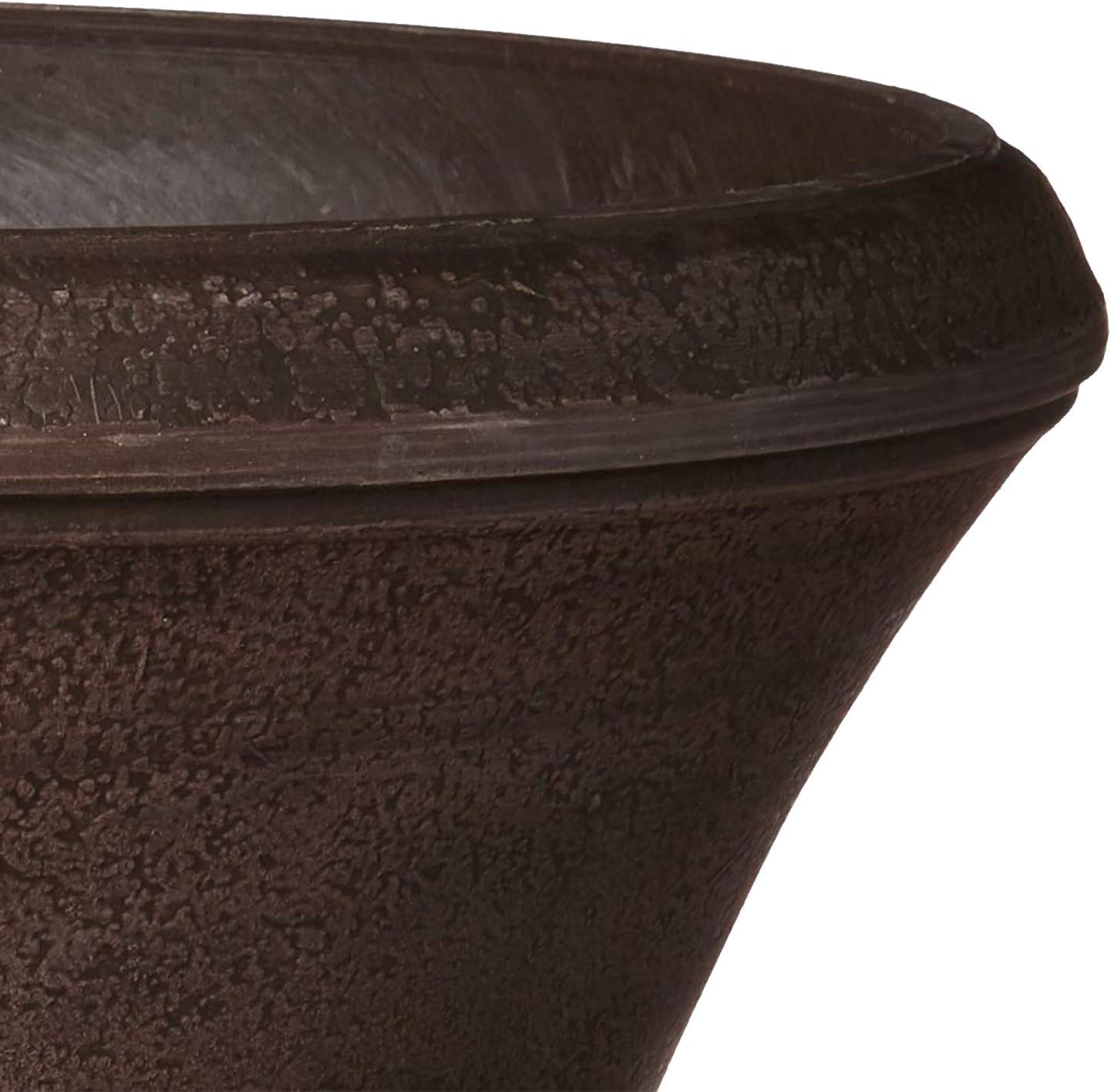 PSW HU40BK Bristol Urn Planter, 16 by 18-Inch, Black