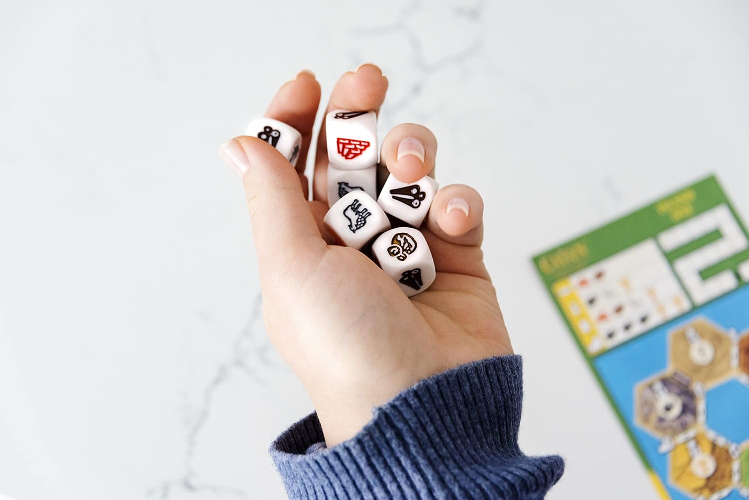 CATAN Dice Game - Portable Fun for On-the-Go Adventures! Strategy Game, Family Game for Kids and Adults, Ages 7+, 1-4 Players, 15-30 Minute Playtime