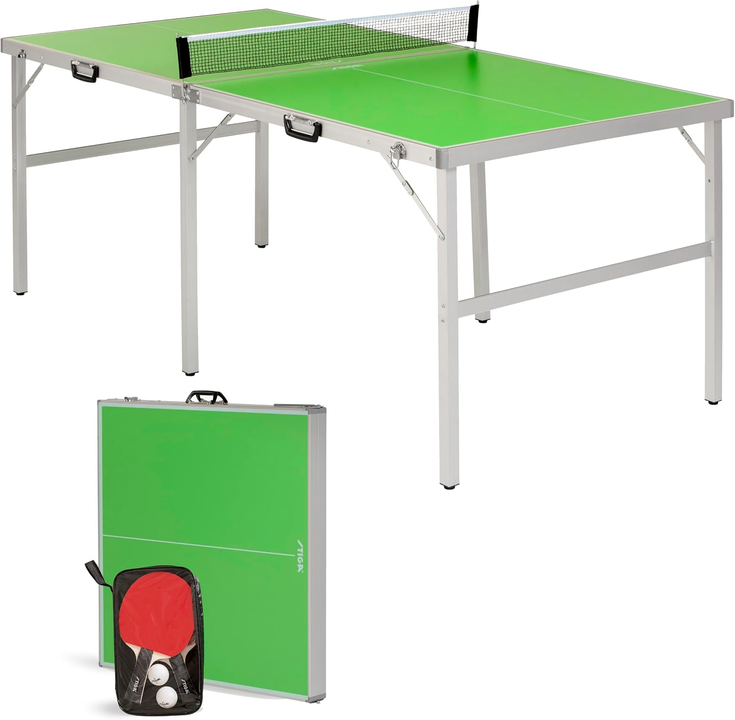 STIGA Space Saver - Compact Ping Pong Table - Separate Table Halves - Regulation Height - No Assembly Required