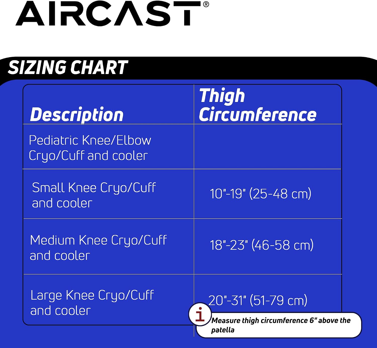 Aircast Cryo/Cuff Knee Cold Therapy System (Medium) | Gravity-fed cooler