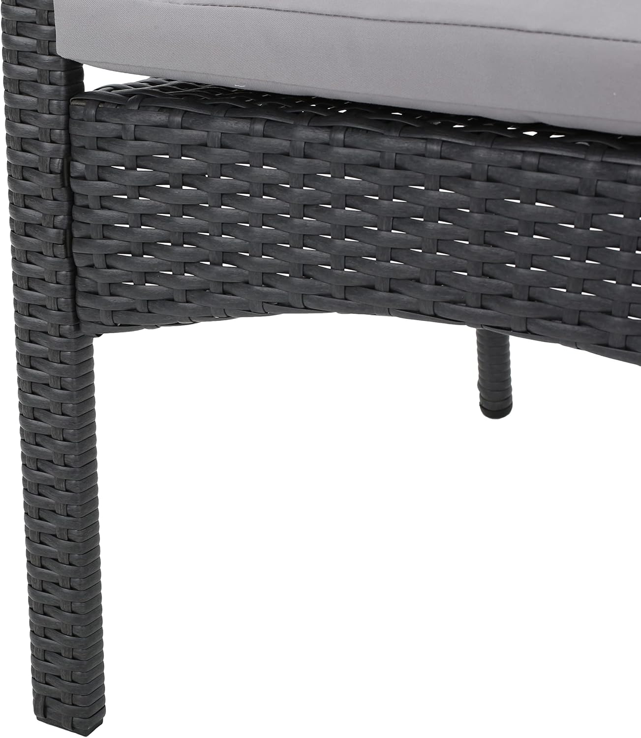 Christopher Knight Home Corsica Outdoor Wicker Dining Chairs with Cushions, 2-Pcs Set, Grey