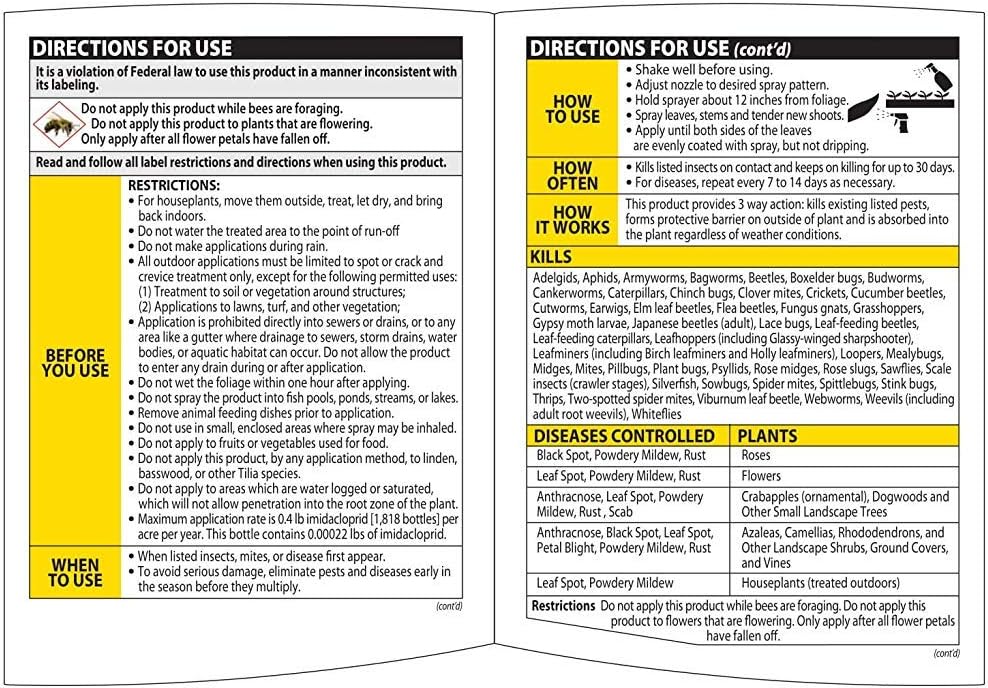 BioAdvanced 3-in-1 Insect, Disease, and Mite Control Spray - 24 fl oz | Insecticide, Fungicide & Miticide - Ready-to-Use - Prevents Pests and Diseases - Up to 30 Days Protection Bottle