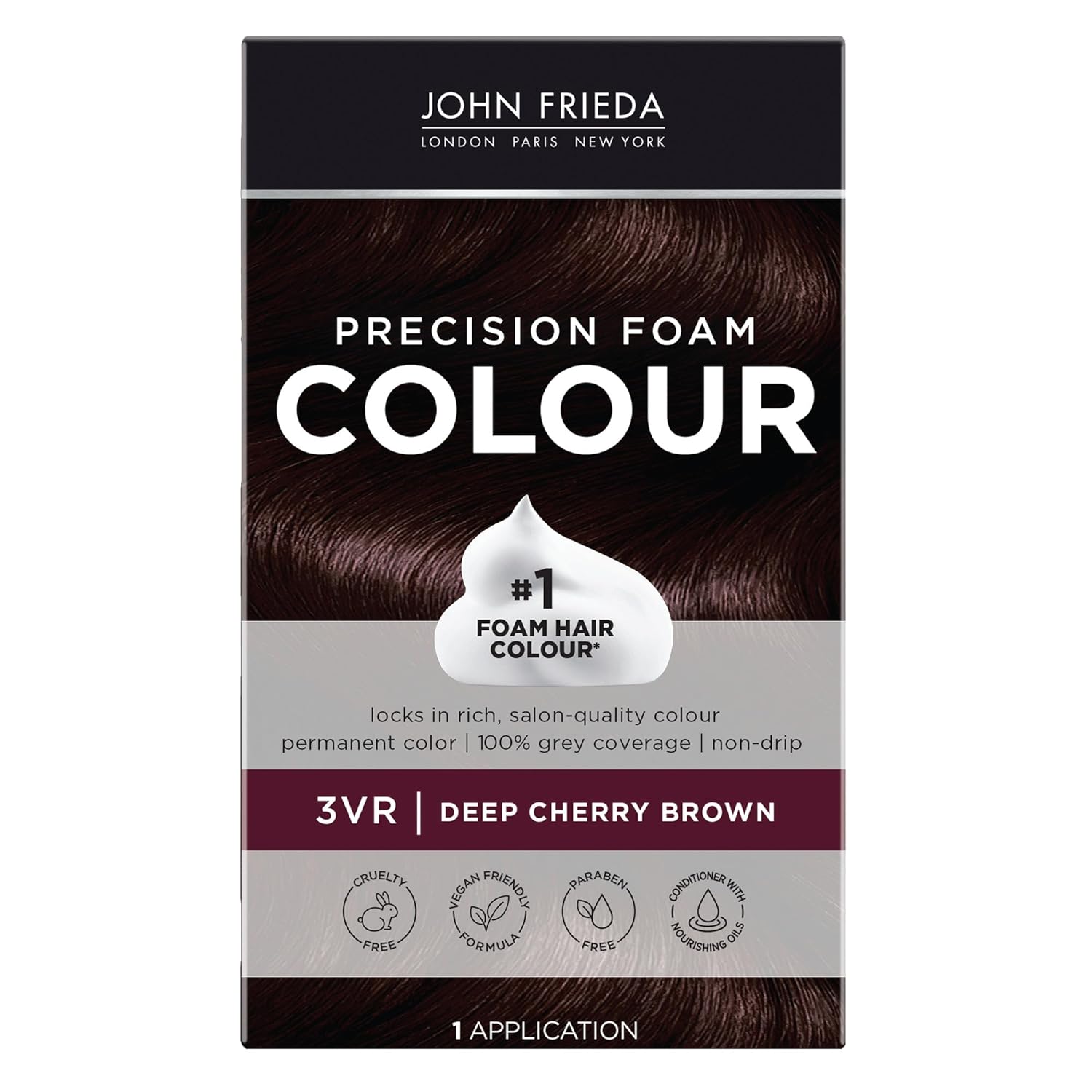 John Frieda Precision Foam Colour Light Natural Blonde 9N, 1 Application | Full Gray Coverage, Anti-Fade Color, Light Blonde Tone, Deep Saturation, Easy Foam Application