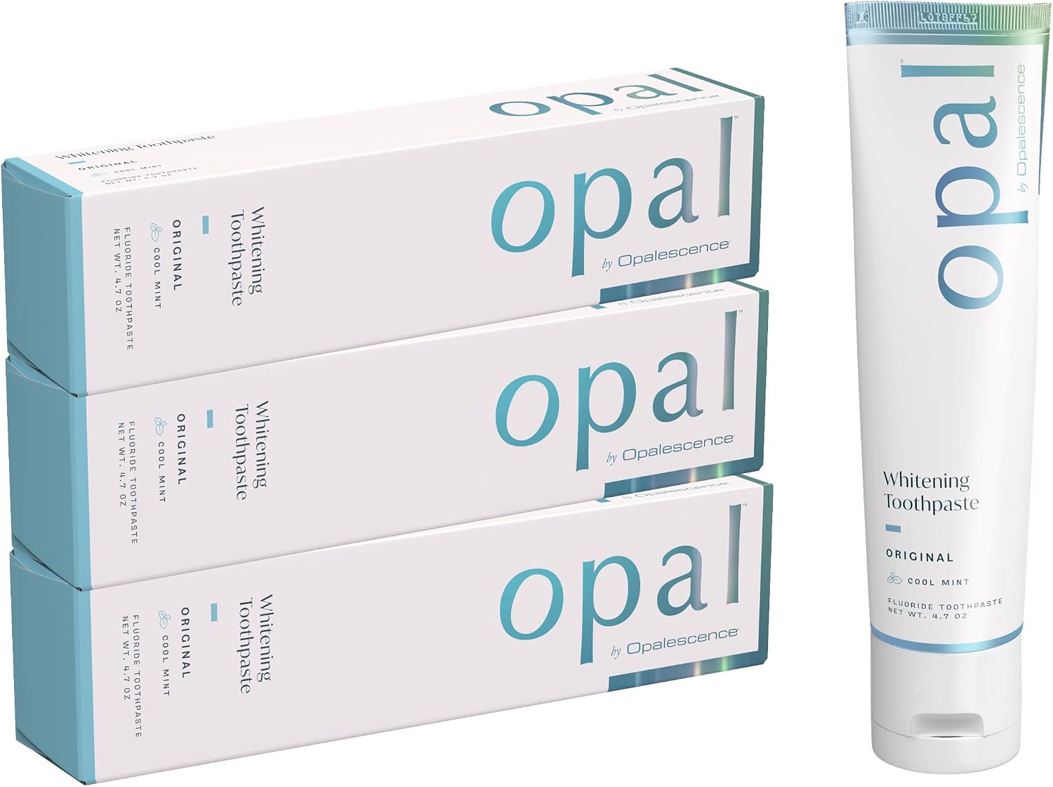 Opalescence Whitening Toothpaste Original 4.7oz - Mint - 3 Pack - 5166-3 | Dentist-Developed Oral Care Whitening Fluoride Toothpaste for Daily Use, Surface Stain Removal & Helps Strengthen Enamel