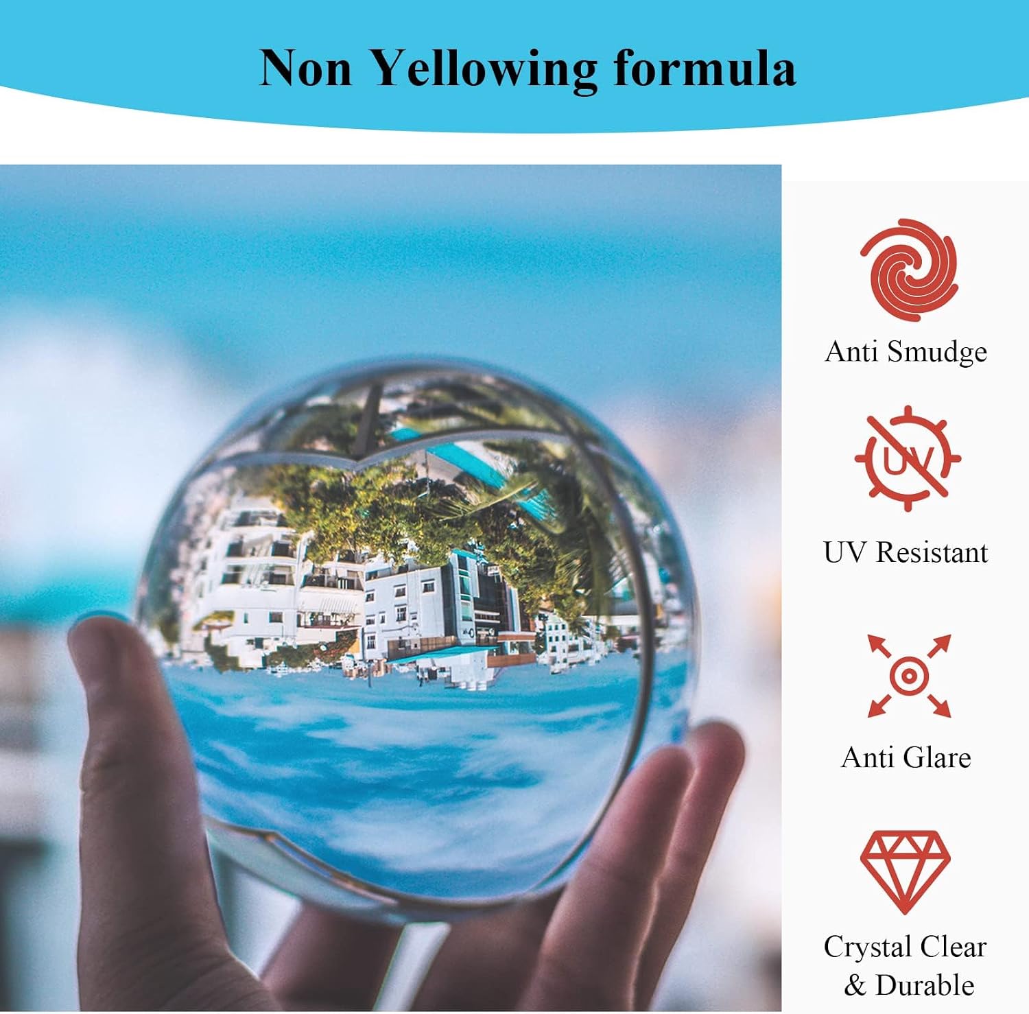 Epoxy Resin, 32OZ Epoxy Resin Crystal Clear, Not-Yellowing No-Bubble, Self Leveling Easy Pour/Mix 1:1 Casting Kit & Coating for DIY Jewelry Making