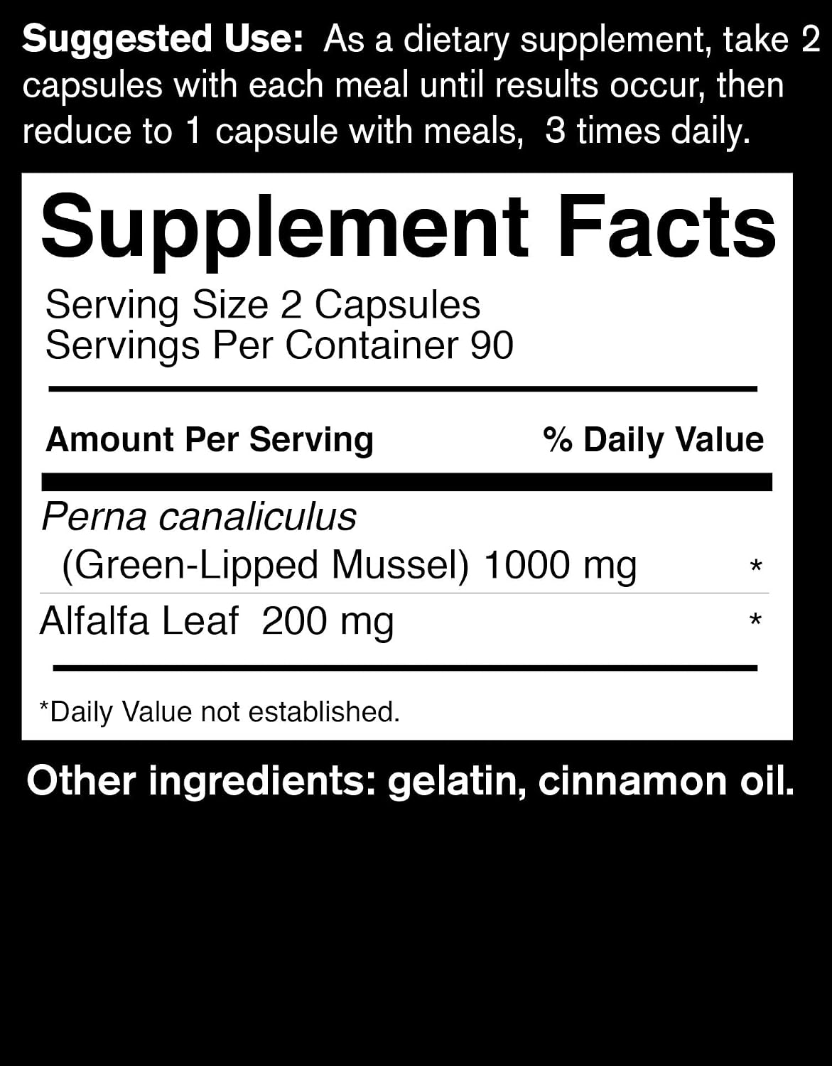 DAVINCI FoodScience of Vermont Sea Mussel, Green-Lipped Mussel Joint Supplement Capsules, 180 Count