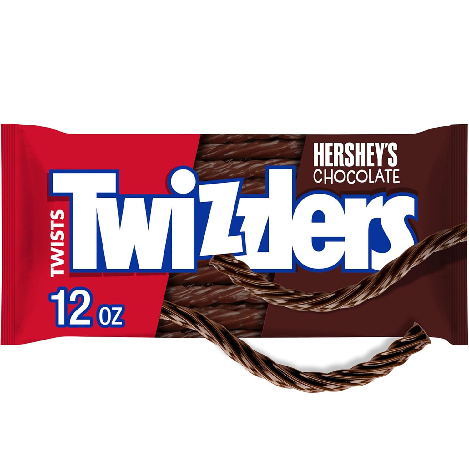 TWIZZLERS Twists, Chocolate Flavor (12-Ounce Bag) | Chocolate flavored TWIZZLERS Twists in a resealable bag for candy bowls, parties and movie nights.