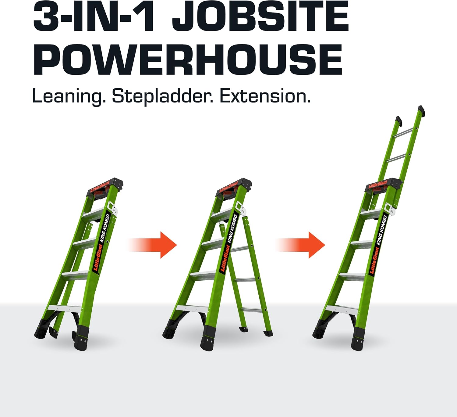 Little Giant King Kombo, 6 ft Fiberglass Multi-Position Ladder, 13906-001