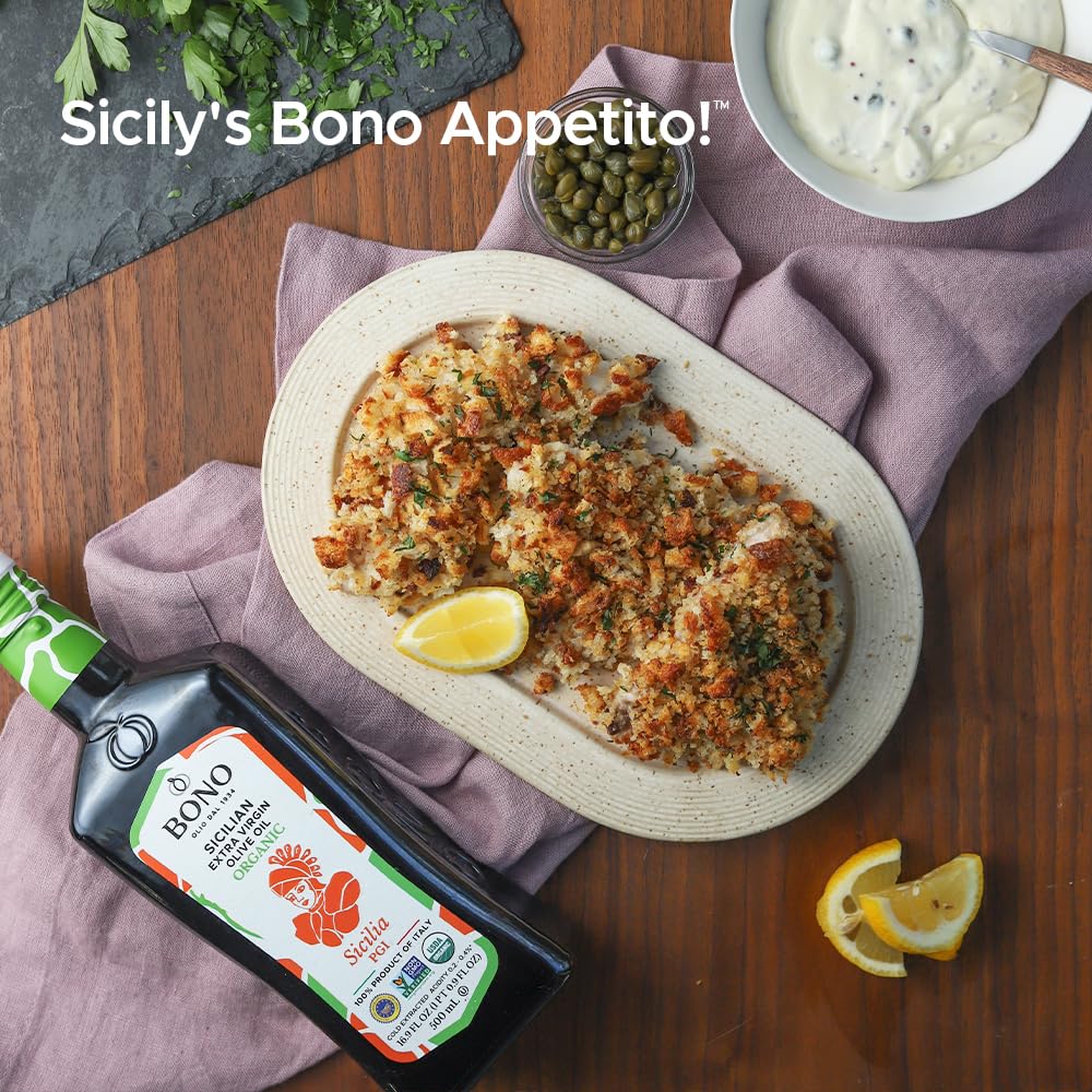 Bono Organic Extra Virgin Olive Oil, 16.9 Fl Oz – USDA Organic, Non-GMO, Certified Gluten Free, Cold Extracted, Clean Label Project Purity Award Winner