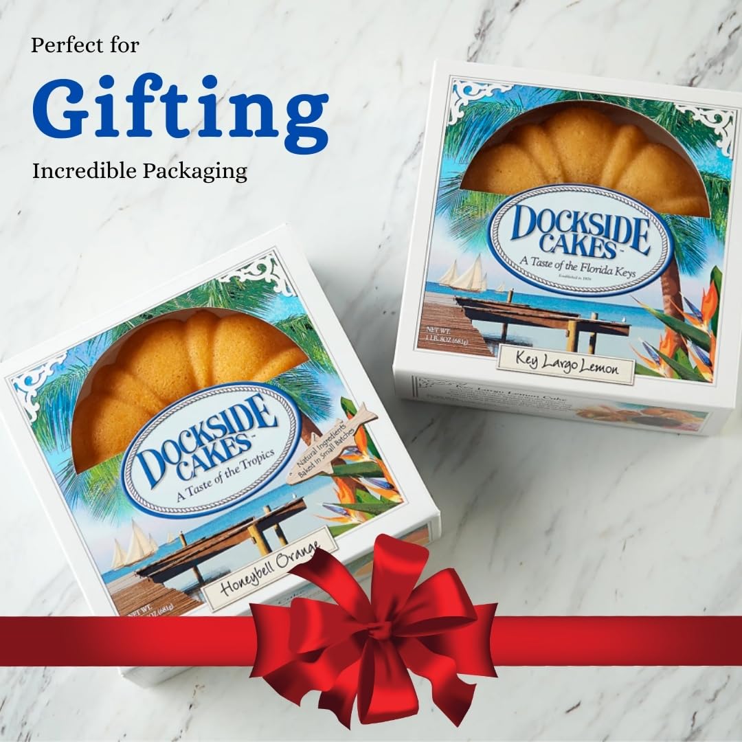 Dockside Market Tropical Mini Sampler Cakes - All natural- Fruit Cakes Combo perfect for Birthday, Gift Basket