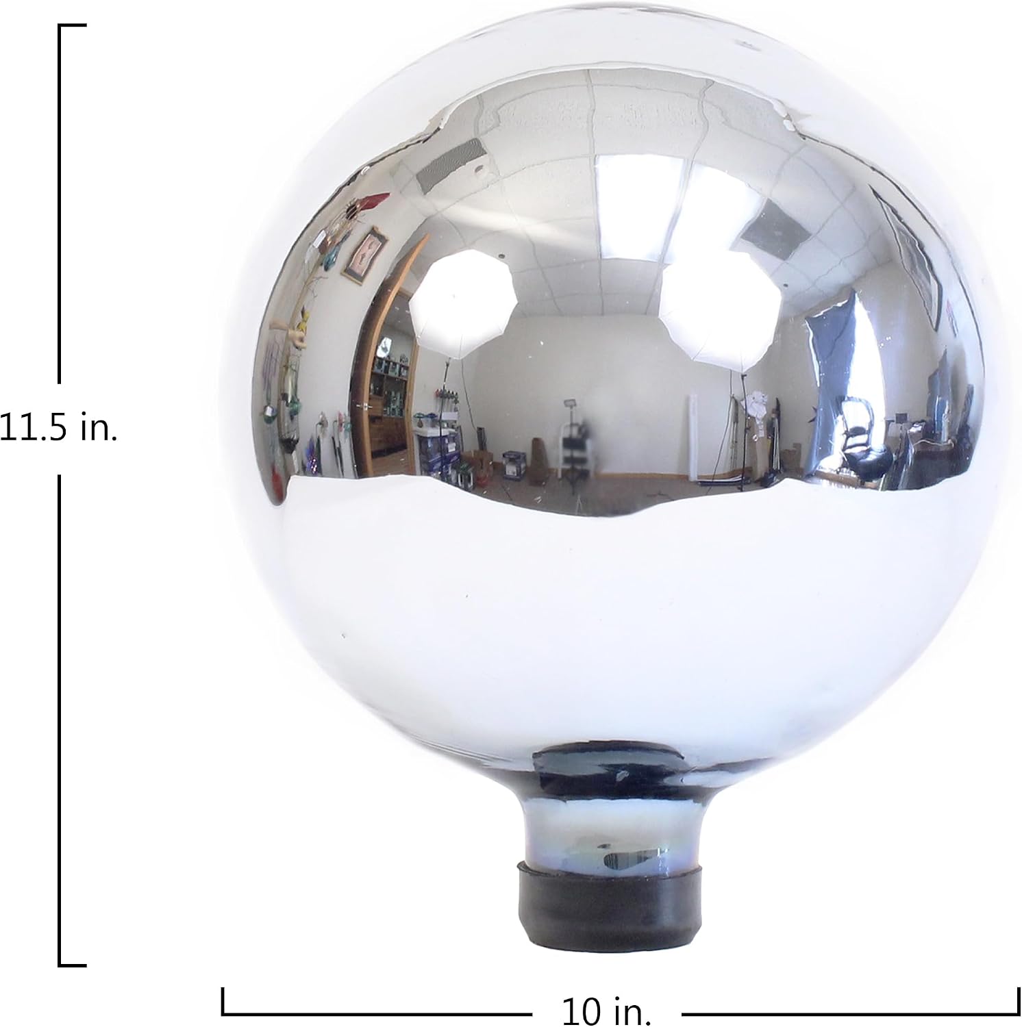 Echo Valley 8100 10-Inch Glass Gazing Globe, Mirror Finish, Blue