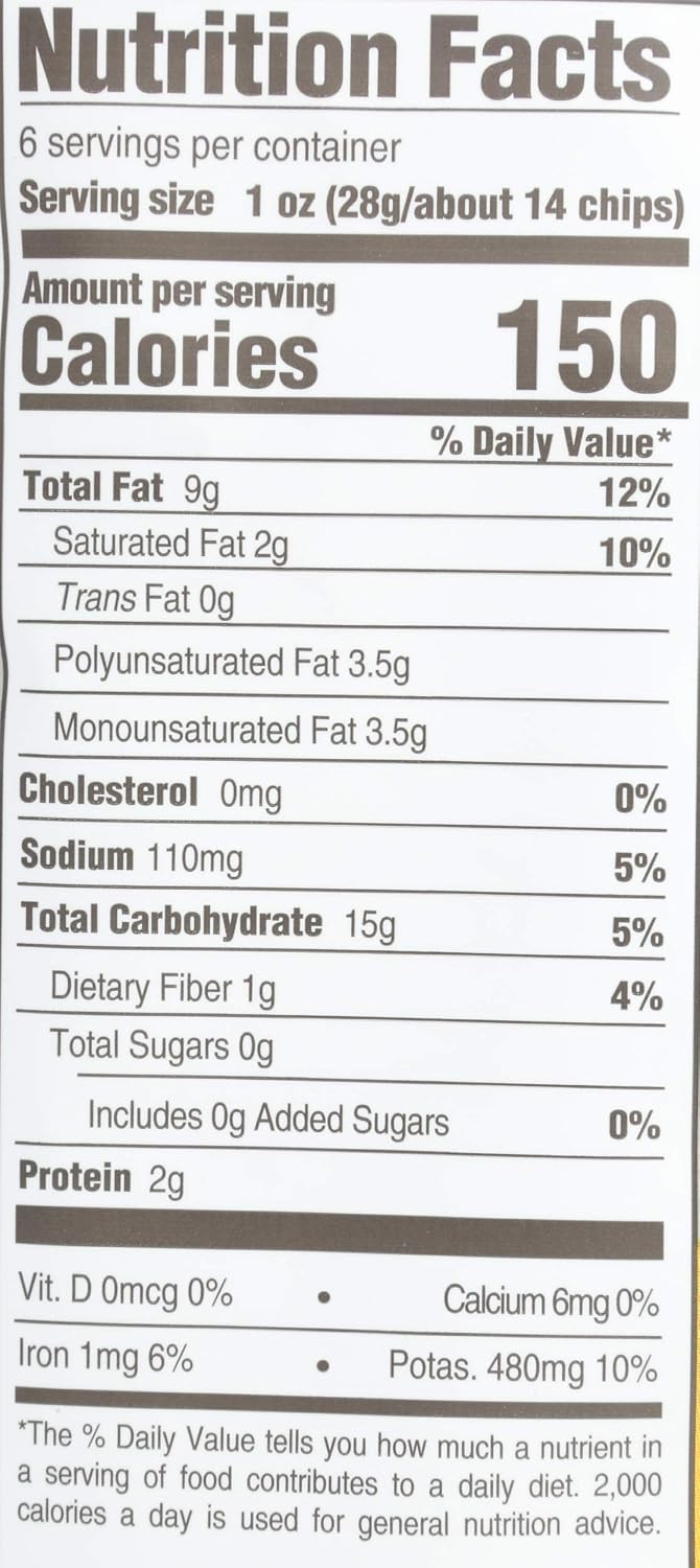 Boulder Canyon Avocado Oil Sea Salt Potato Chips 6 Count, 1.25 OZ