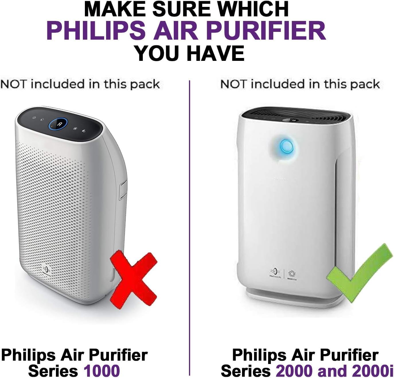 FY2420/40 + FY2422/40 Filter Set Compatible with Philips 2000/2000i, 2-Pack