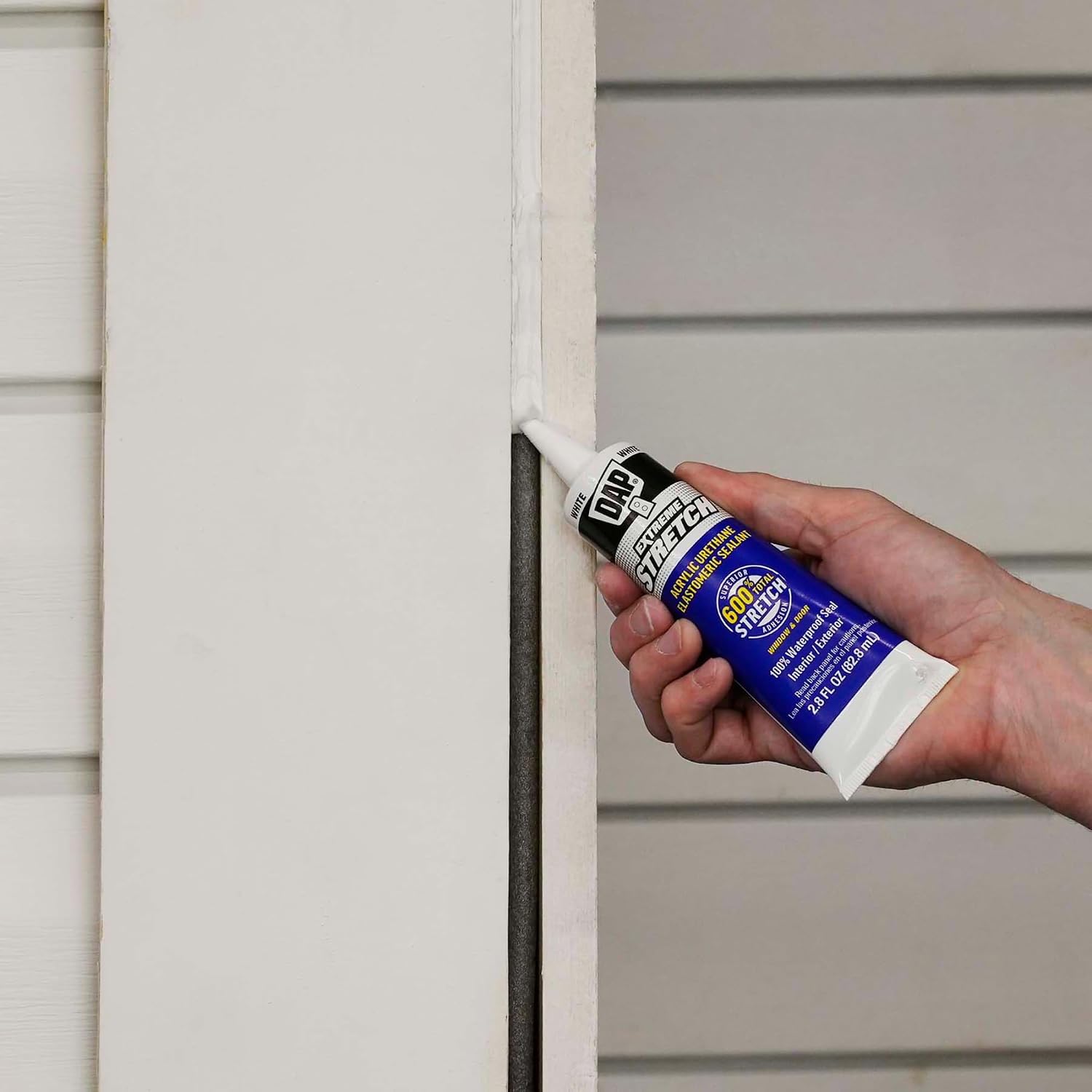 DAP Extreme Stretch Acrylic Urethane Premium Elastomeric Sealant, White, 10.1 Oz (7079818715)