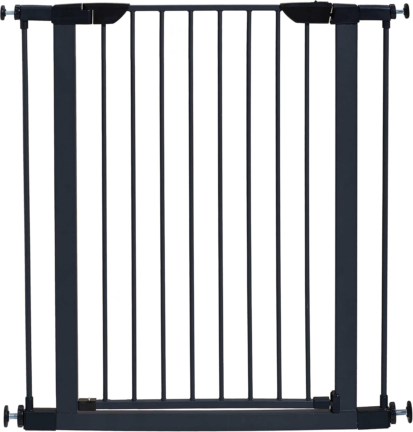 Midwest Homes 39-Inch Steel Walk-Thru Dog Gate, Expands to 38" | Pressure Mounted, Expands 29.5"- 38" Wide, Auto-Close Door, Spring-Loaded Latch, Includes Two 3" Extensions