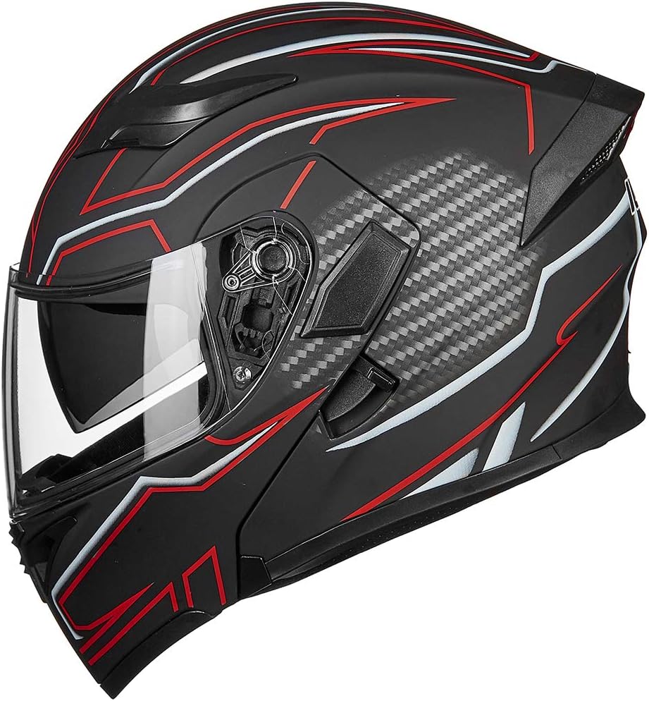ILM Motorcycle Dual Visor Flip up Modular Full Face Helmet DOT Model 902/902L