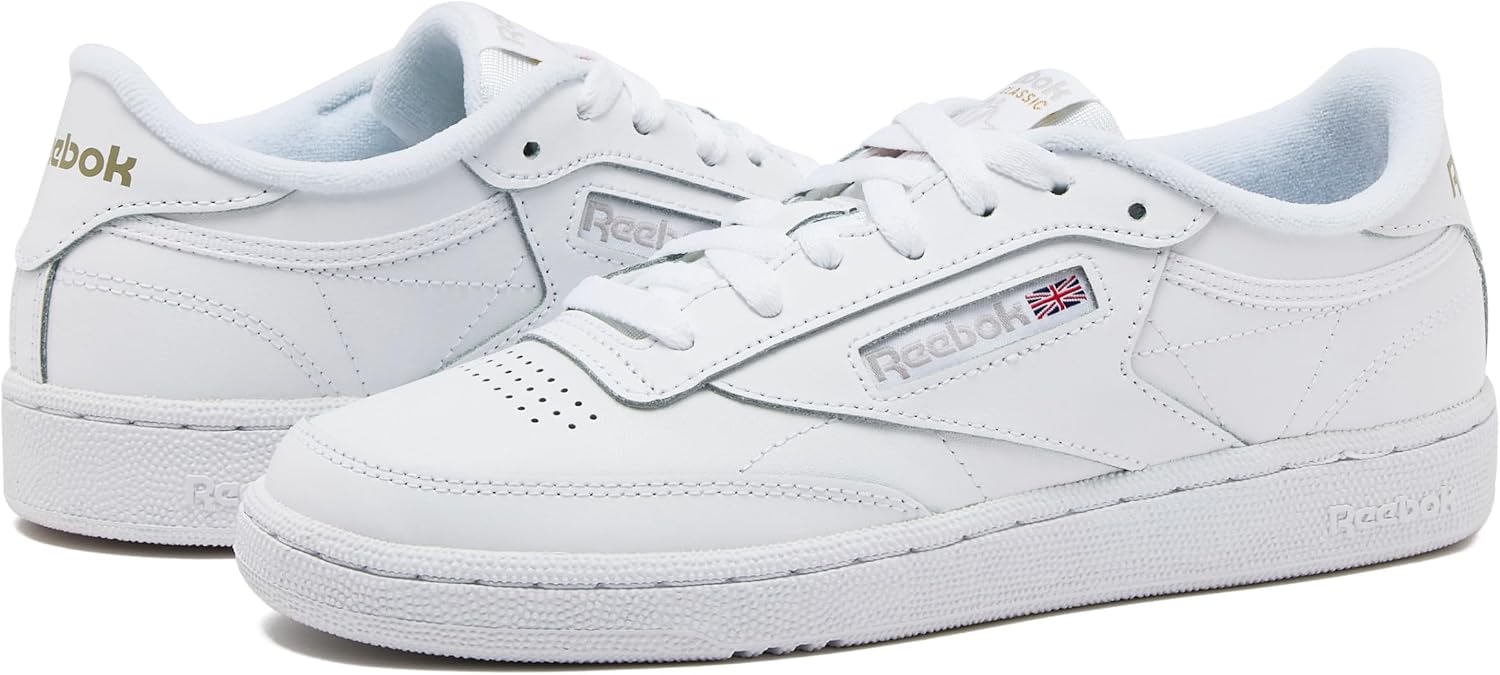 Reebok Club C 85 Mens Tennis Shoes, Casual Fashion White Sneakers for Men