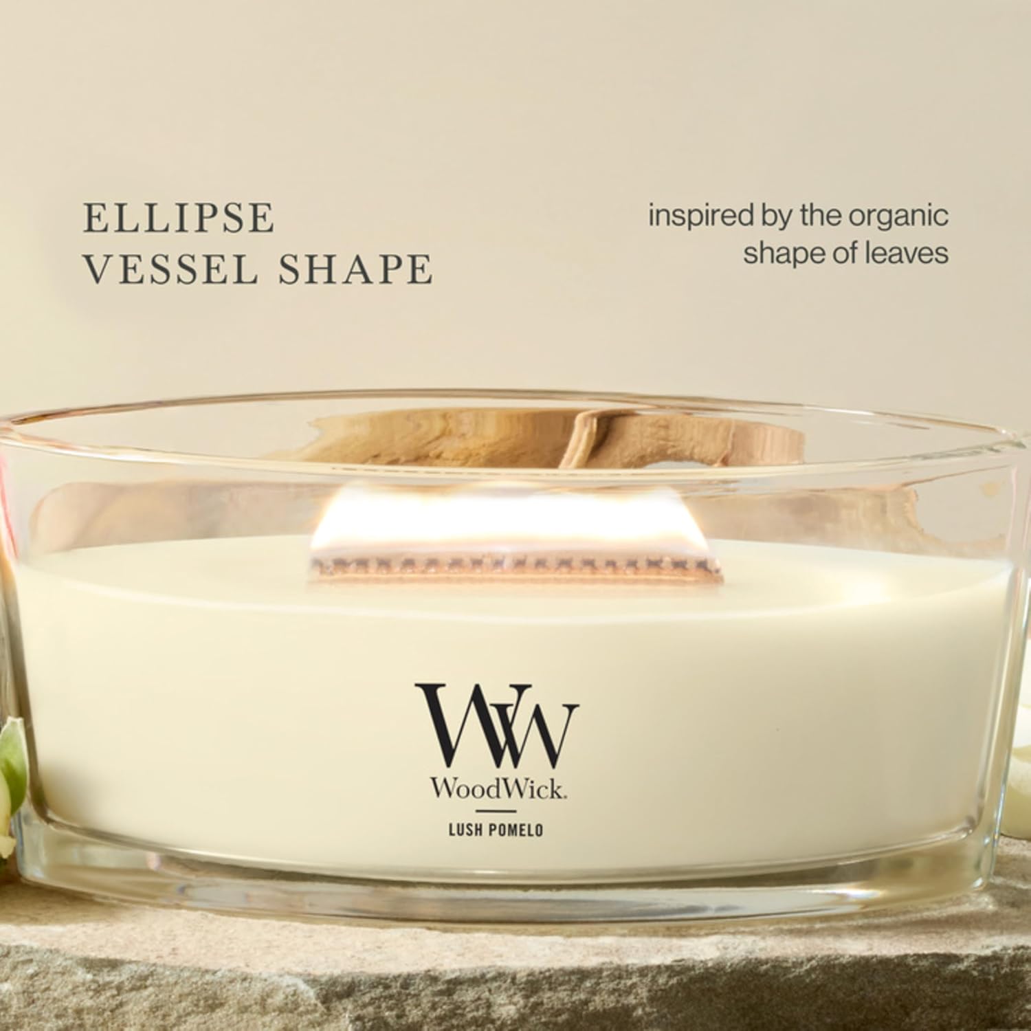 WoodWick Lavender Spa Gifts for Women and Men, 9.7 oz Medium Hourglass Candle with Crackling Wick